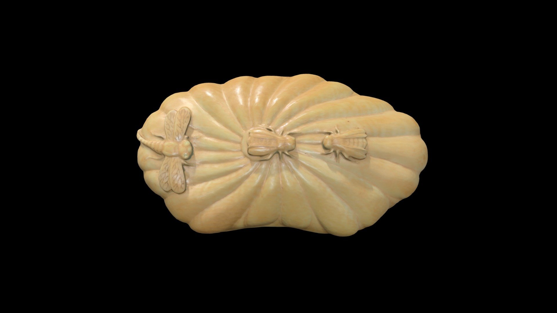 1970.137.2.b Box in Form of Lotus Leaf (lid)