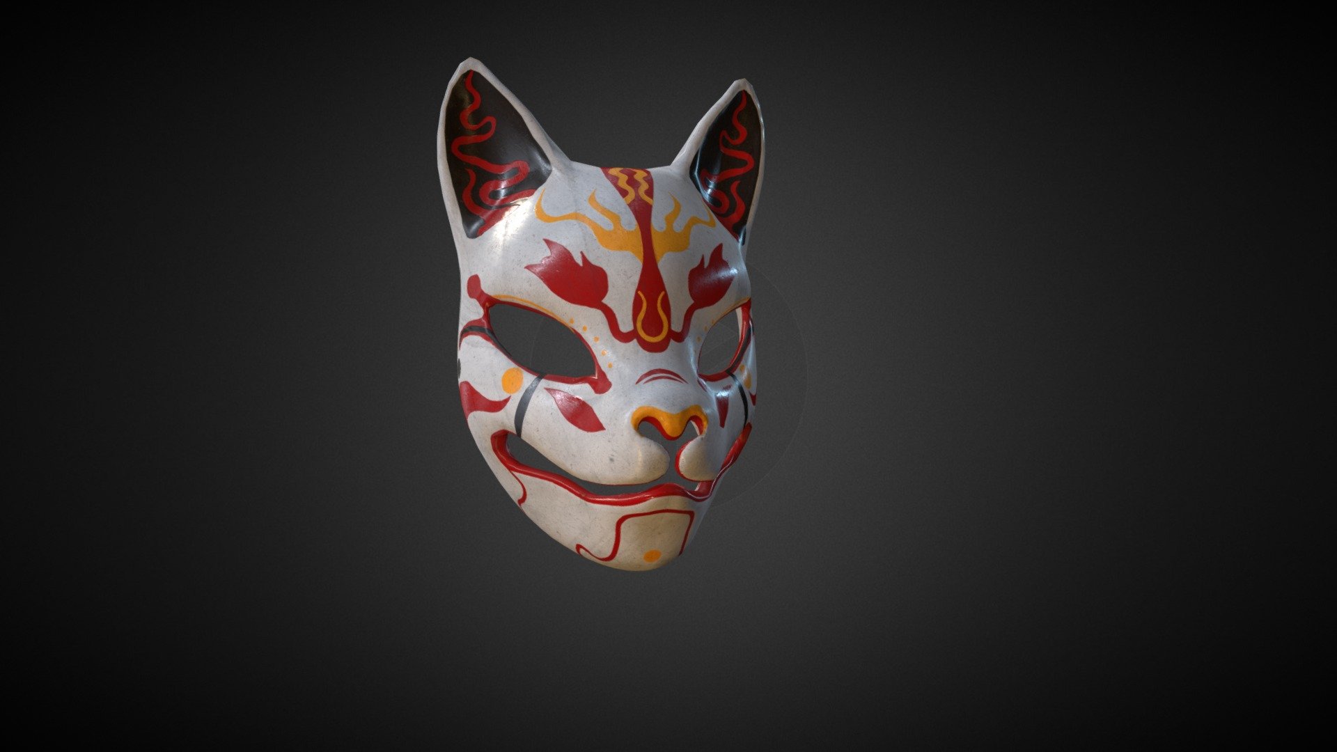 Japanese Fox Mask 02 (Kitsune)