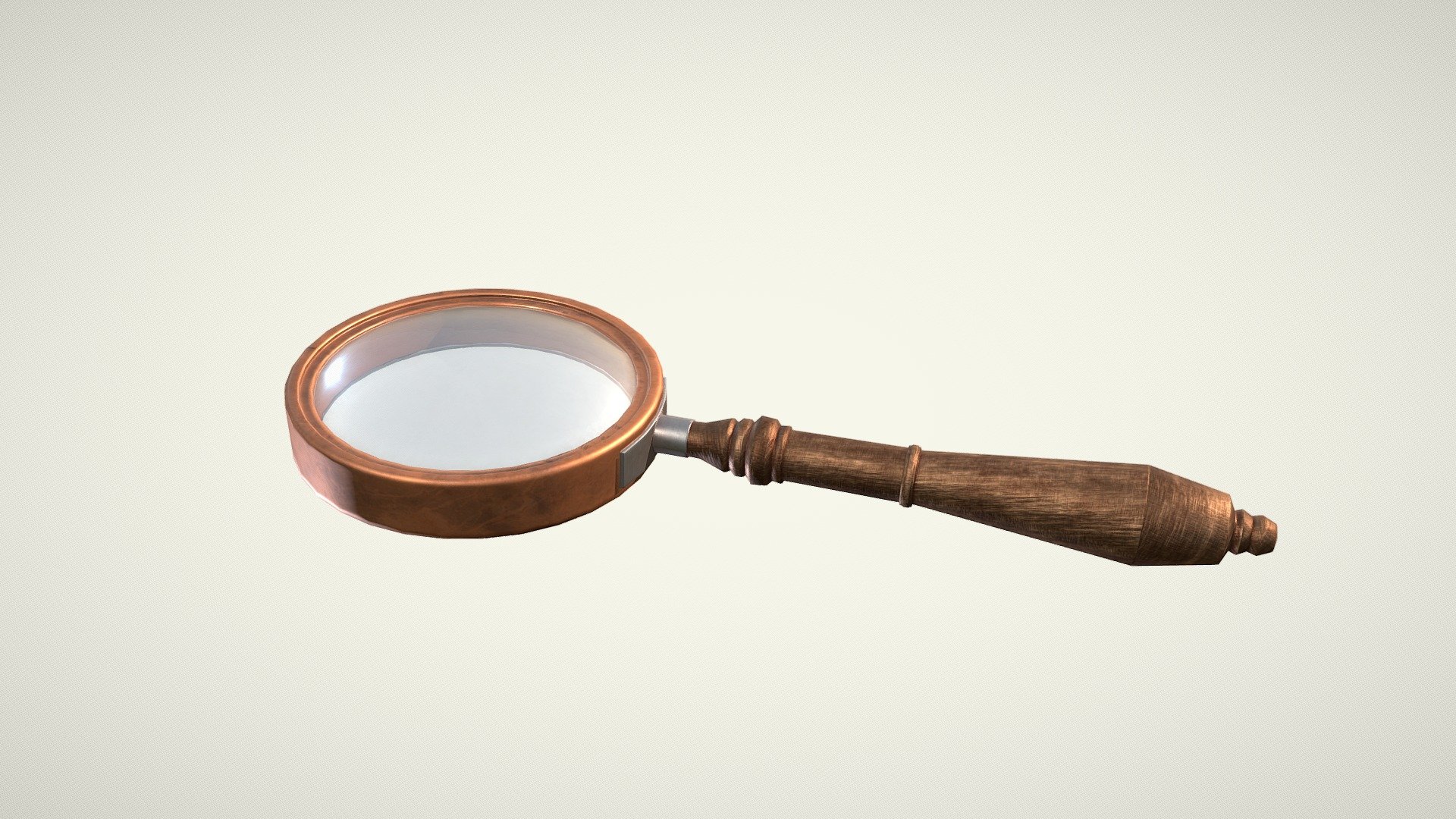 Magnifying glass, Victorian, wooden handle