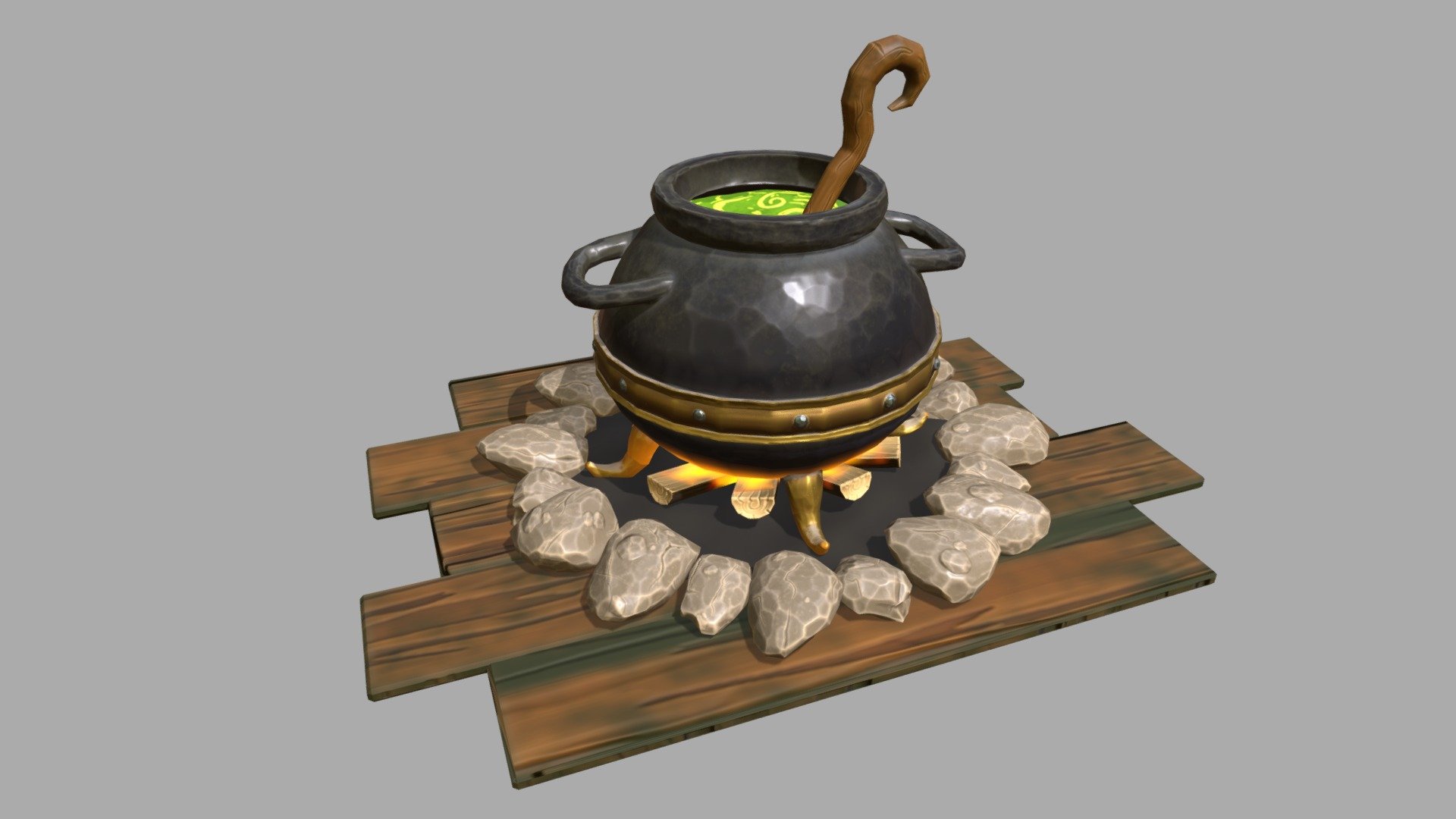 Stylized Halloween Cauldron