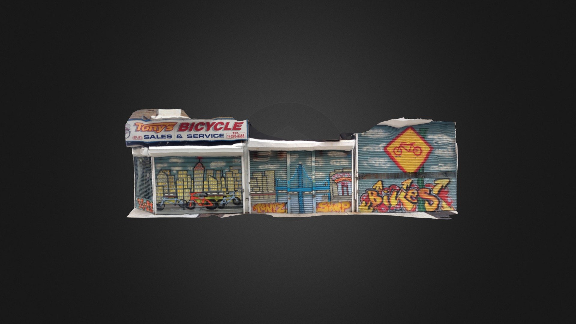 Tony's Bicycle Shop (Street Art) #3DST27
