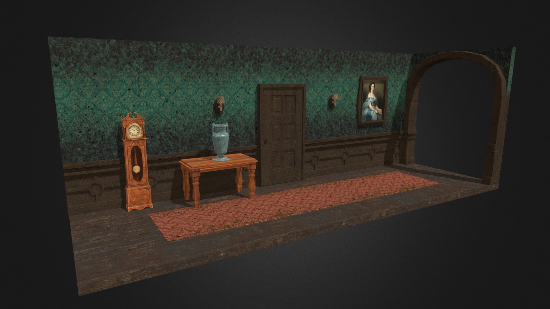 Diorama Haunted Hallway