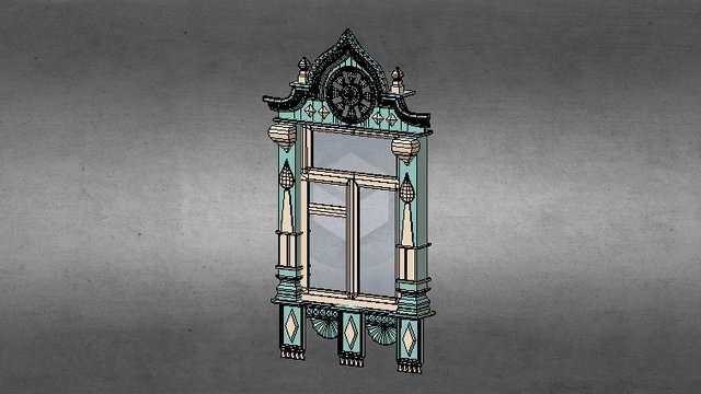 Wooden ornate window