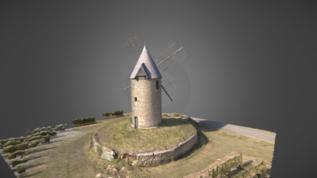 Moulin à vent de Saint-Aubin-de-Branne (Gironde)