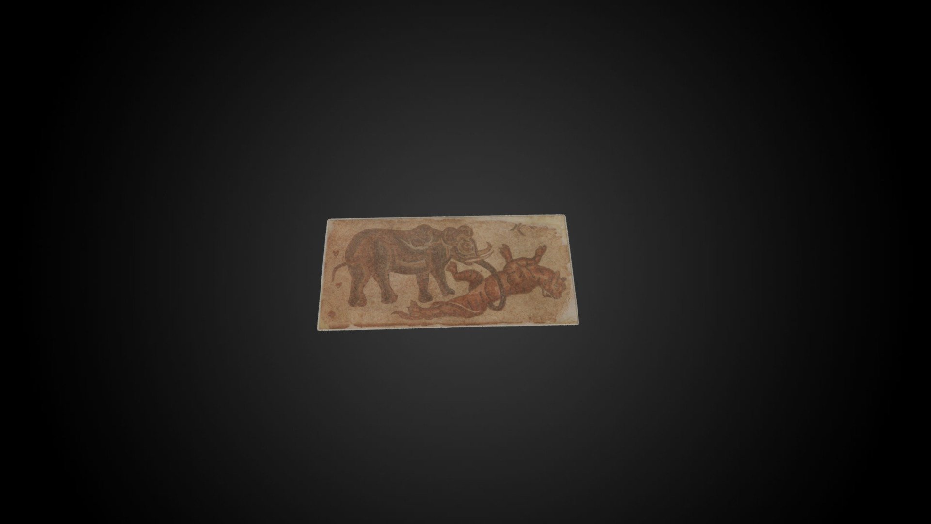 Elephant and Tiger mosaic, 4th - 5th C CE