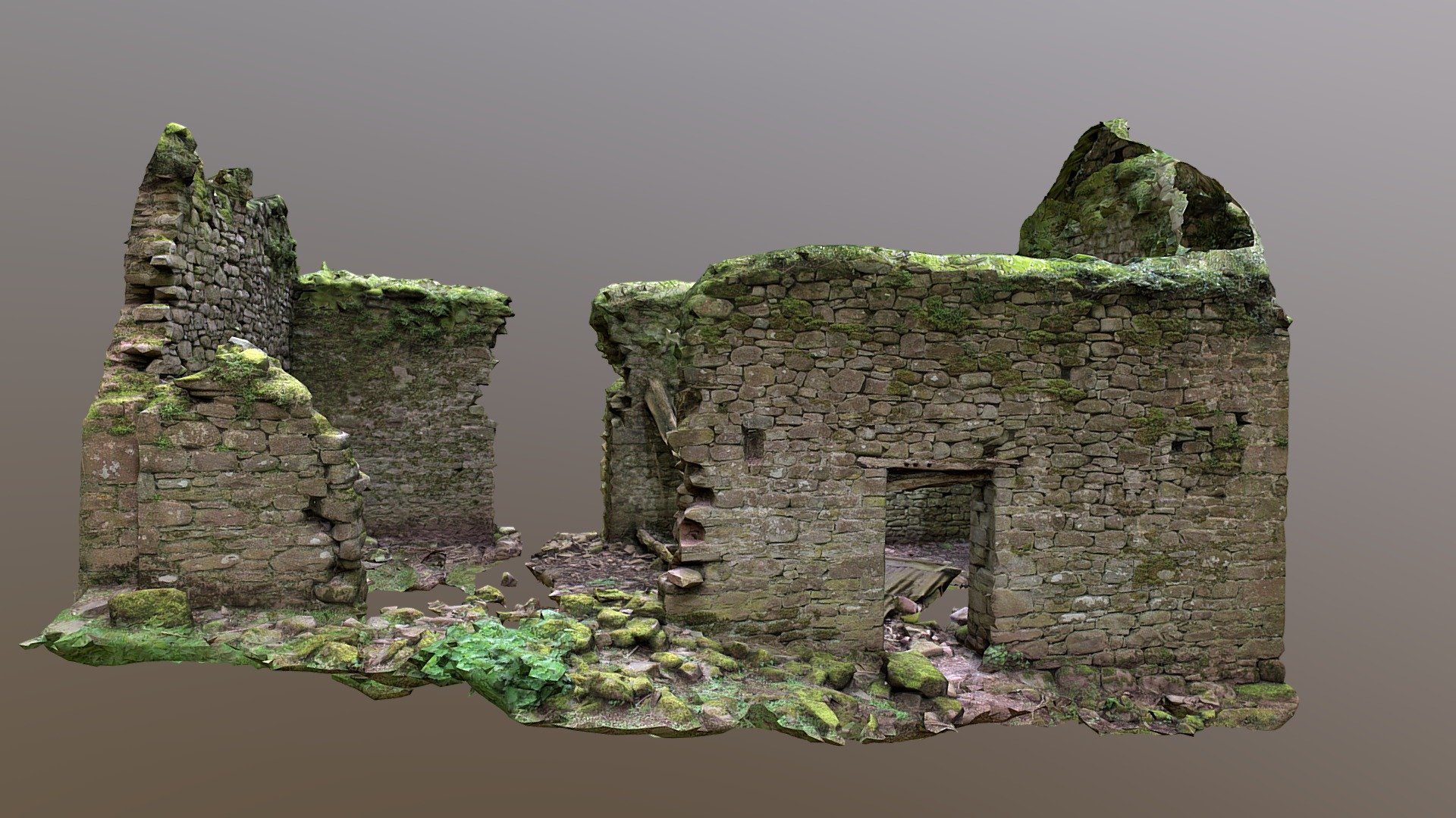 Ruinous farm building, South Wales