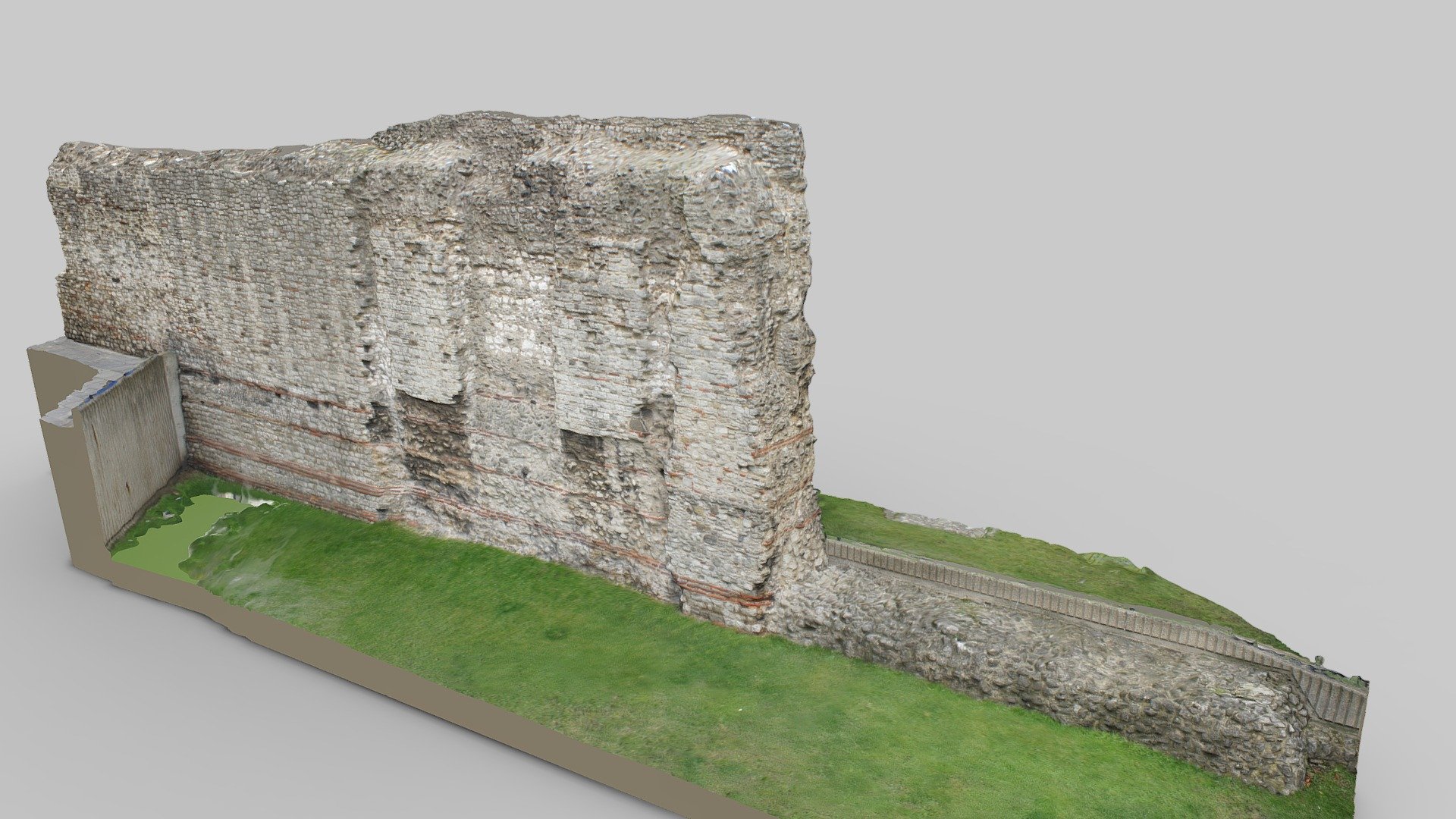 London Roman Wall At Tower Hill