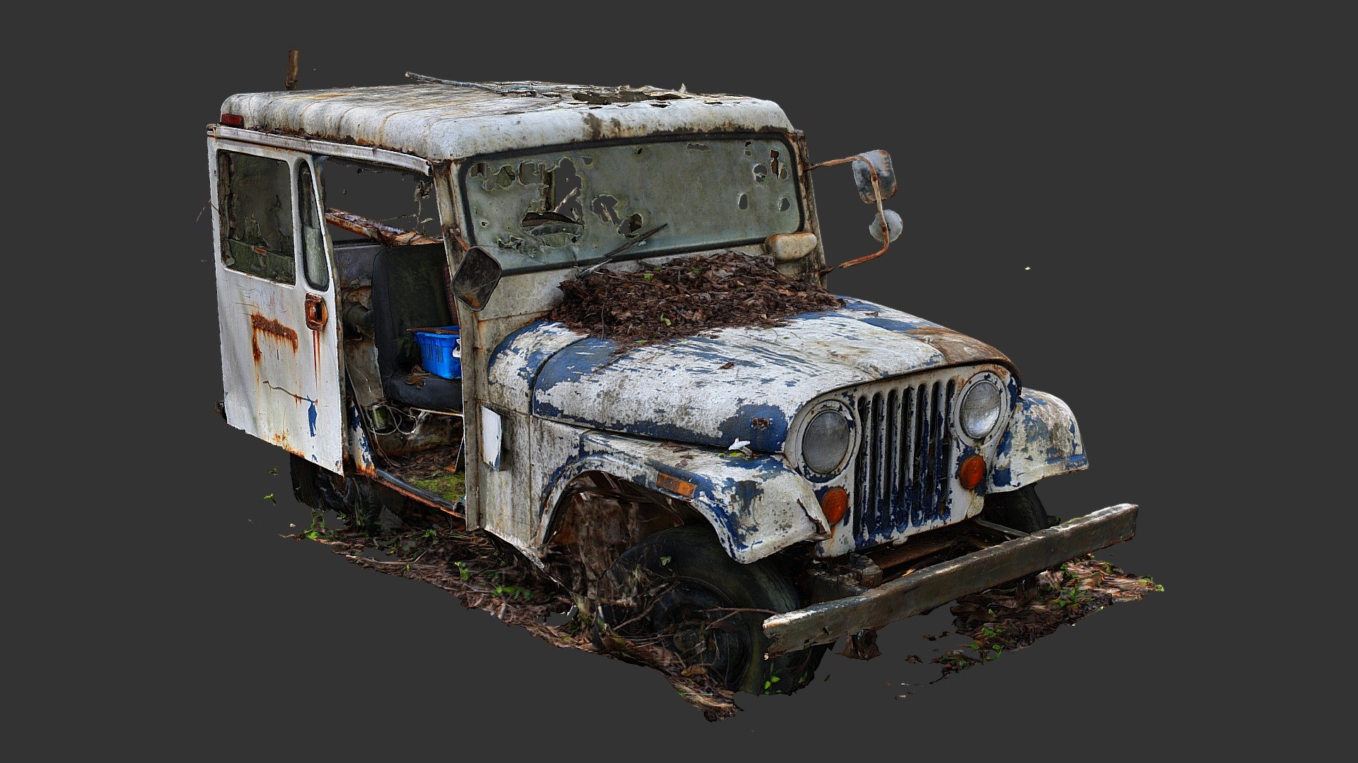 Abandoned 1970s Postal Truck (Free Raw Scan)