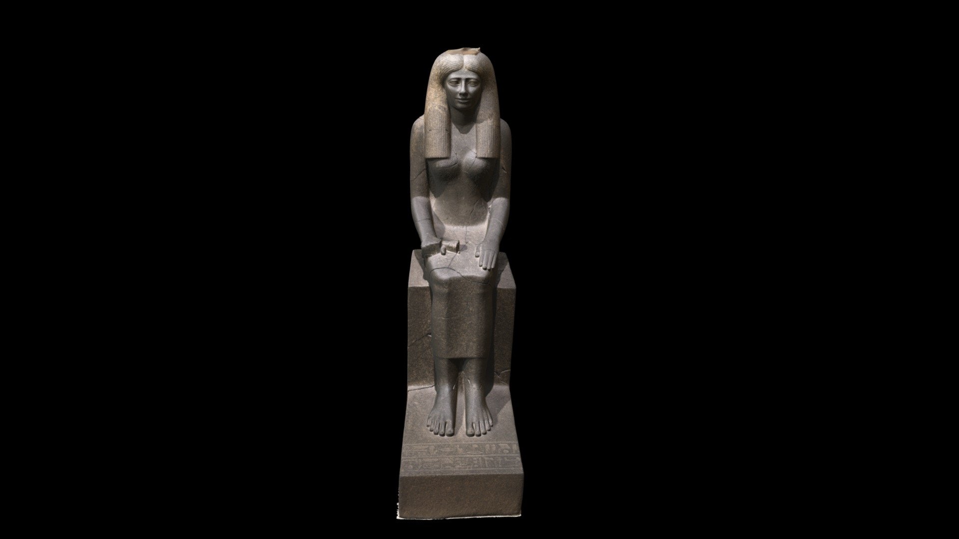 Statue of Lady Sennuwy (top of head obscured)