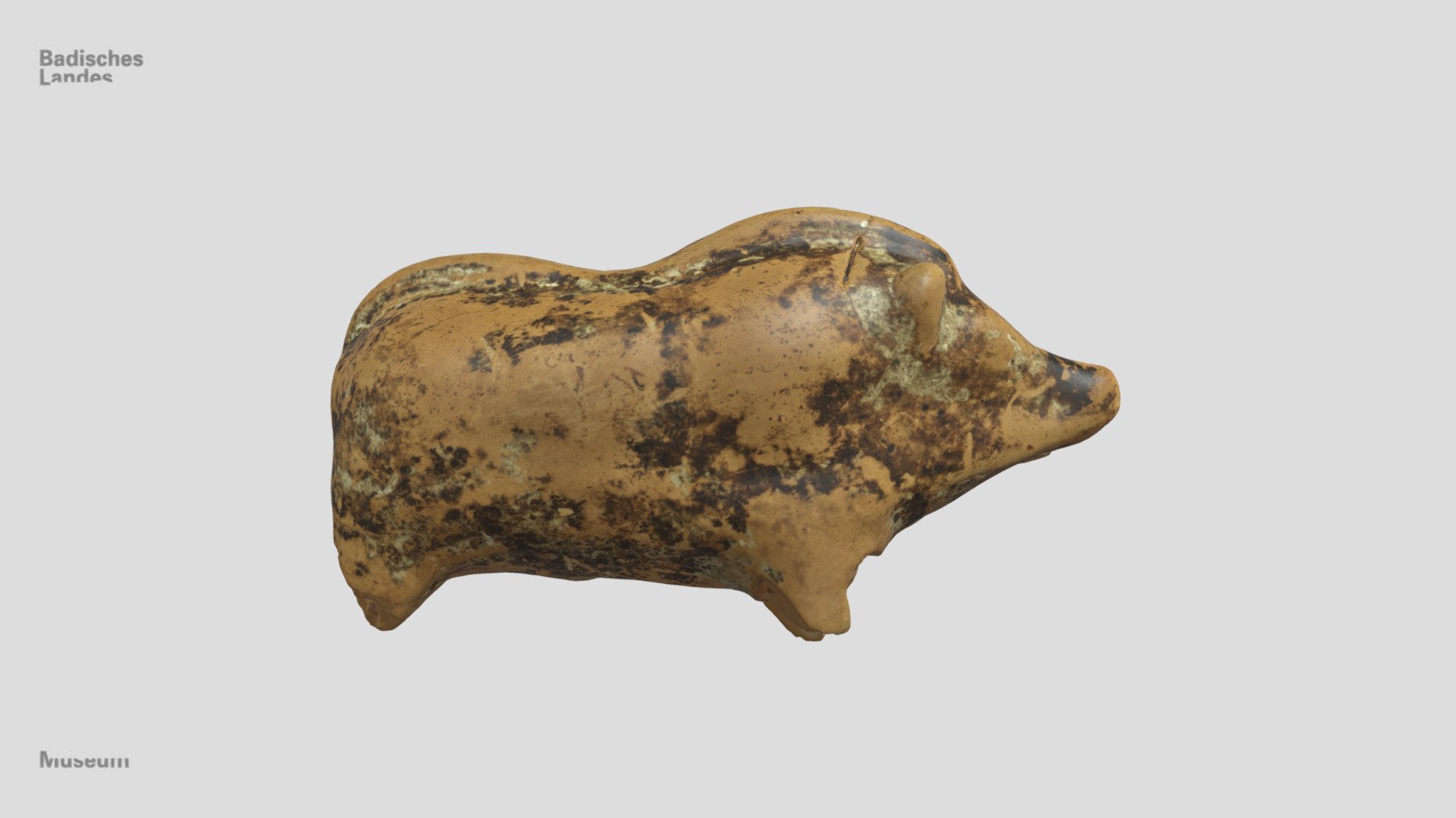 Tonfigur eines Schweines