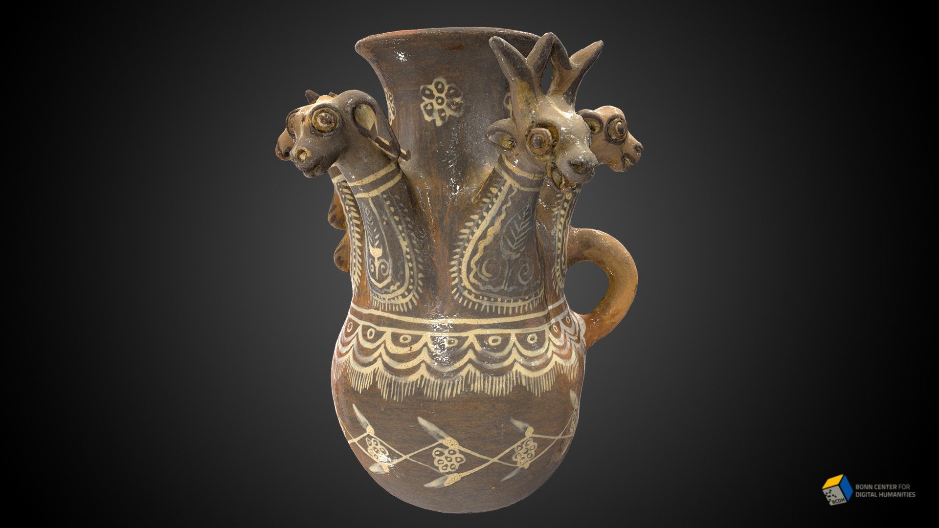Vessel with llama applications