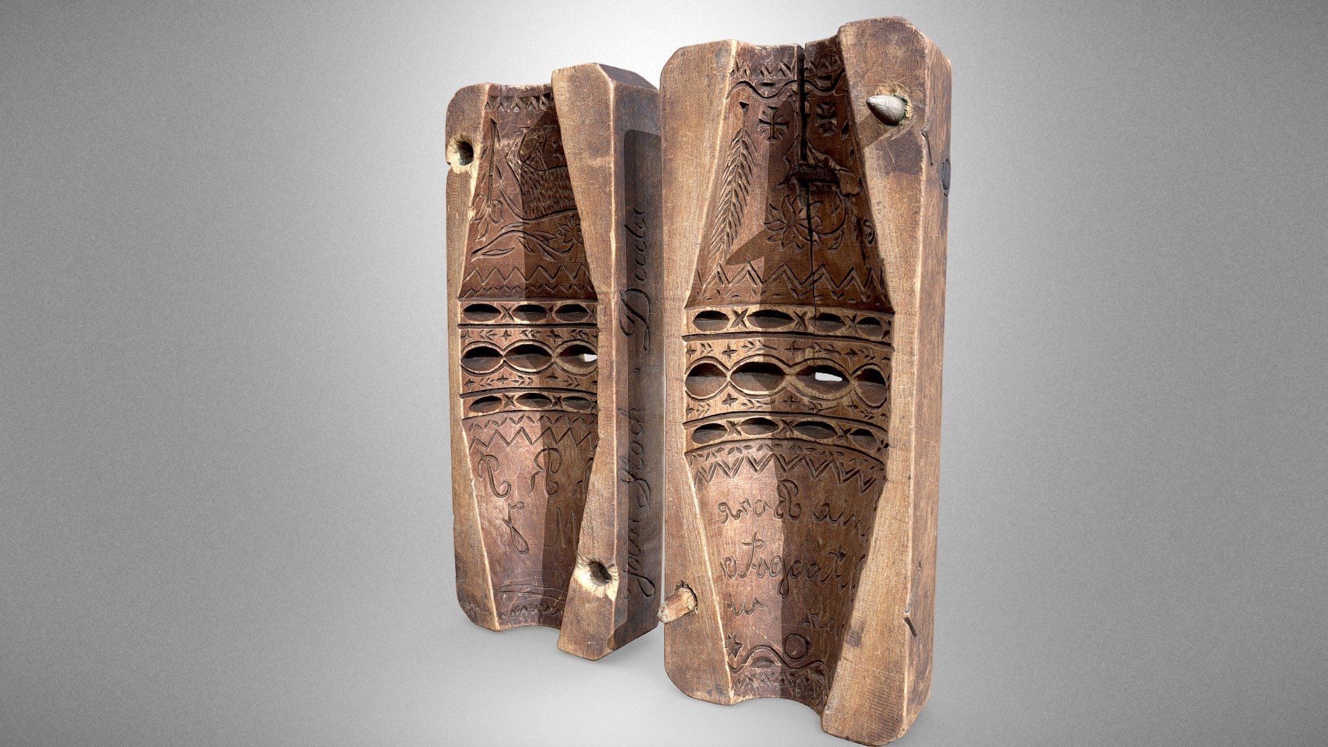A mould for the cheese known as “oscypek”