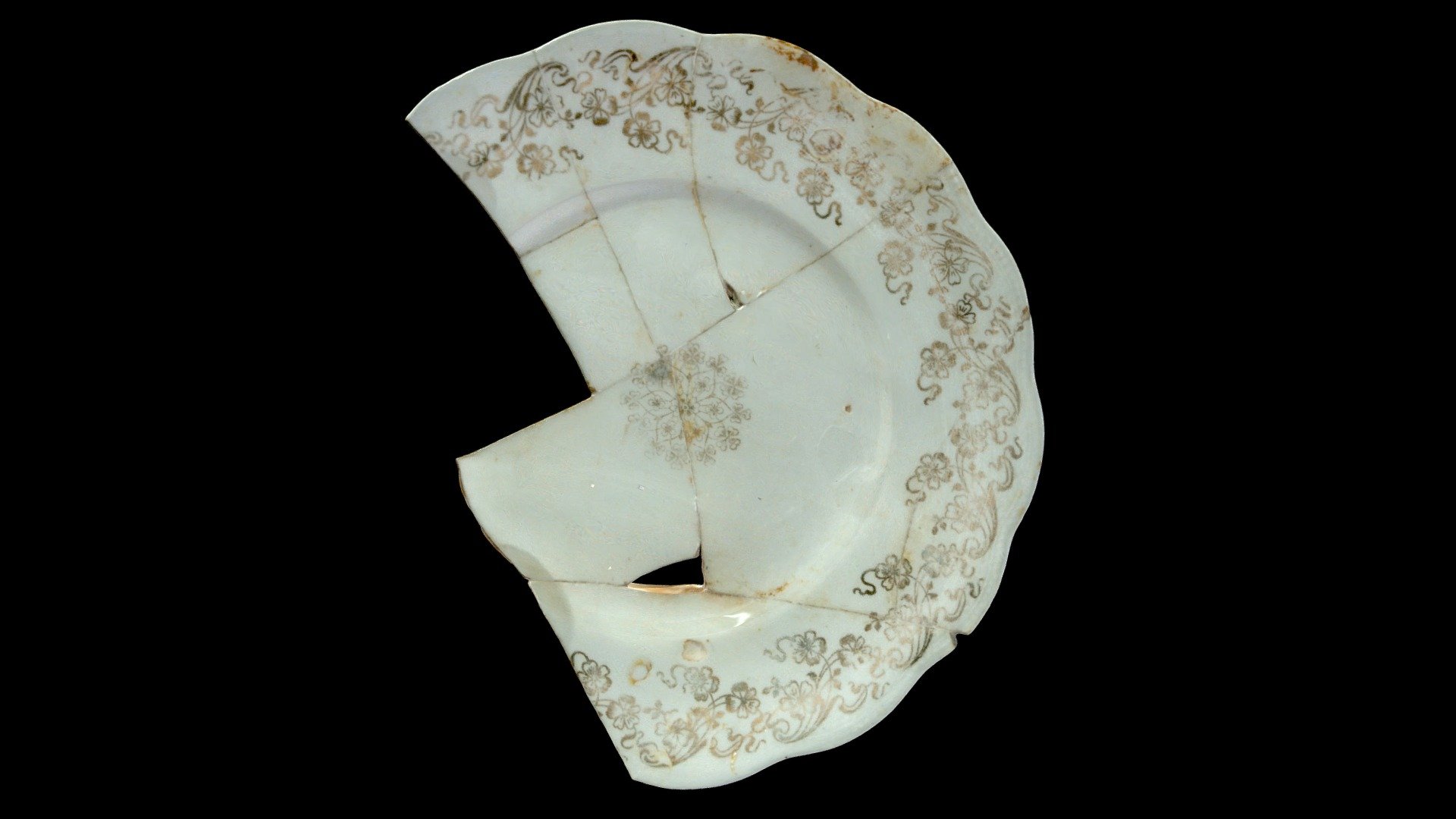 Homer Laughlin Gold Floral Plate