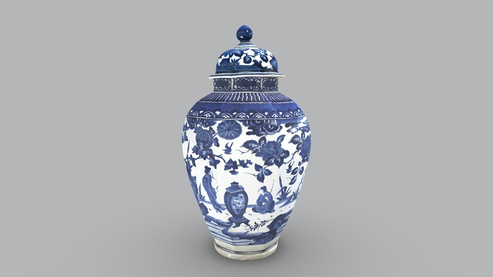 Japanische Deckelvase