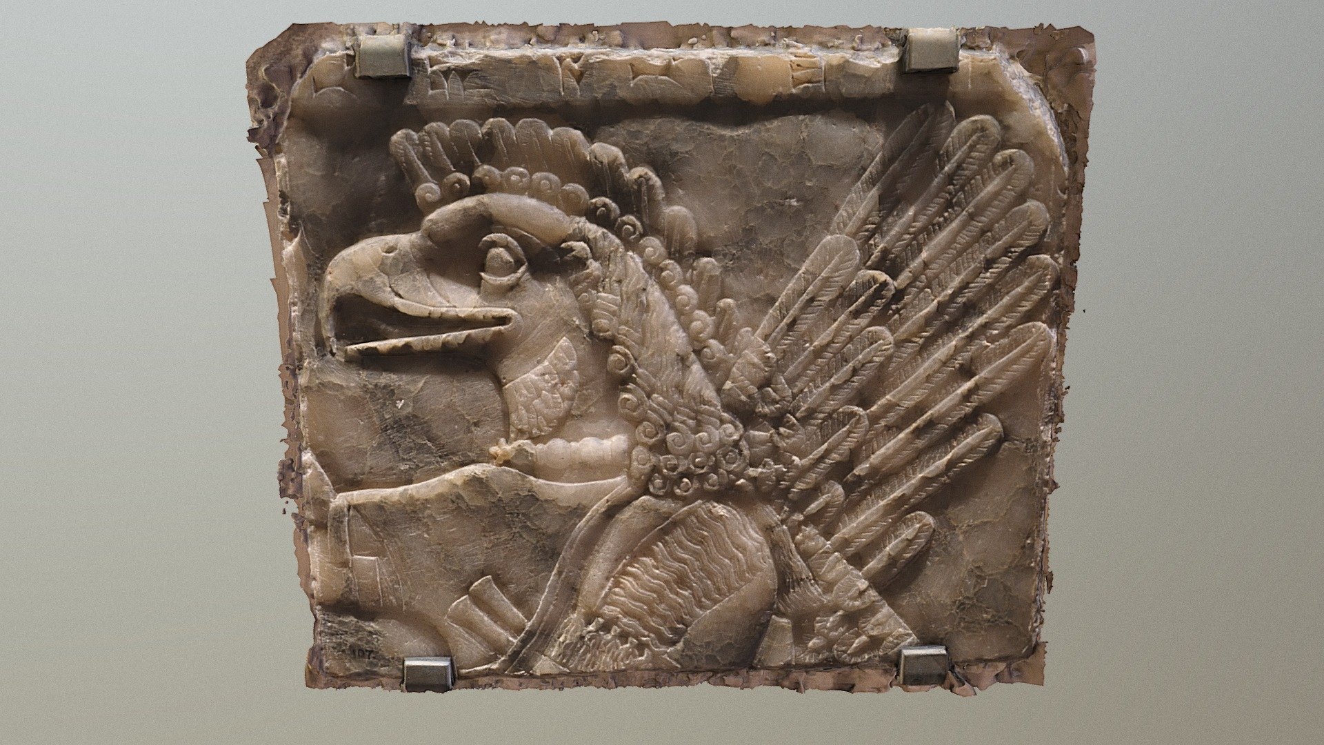 Relief of eagle-headed demon