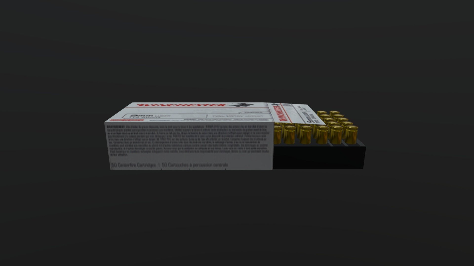 9mm Winchester ammo package