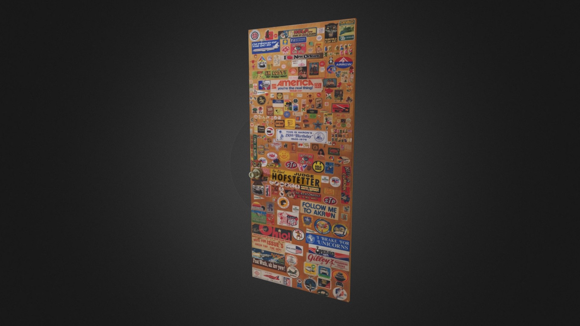 Stickered Door