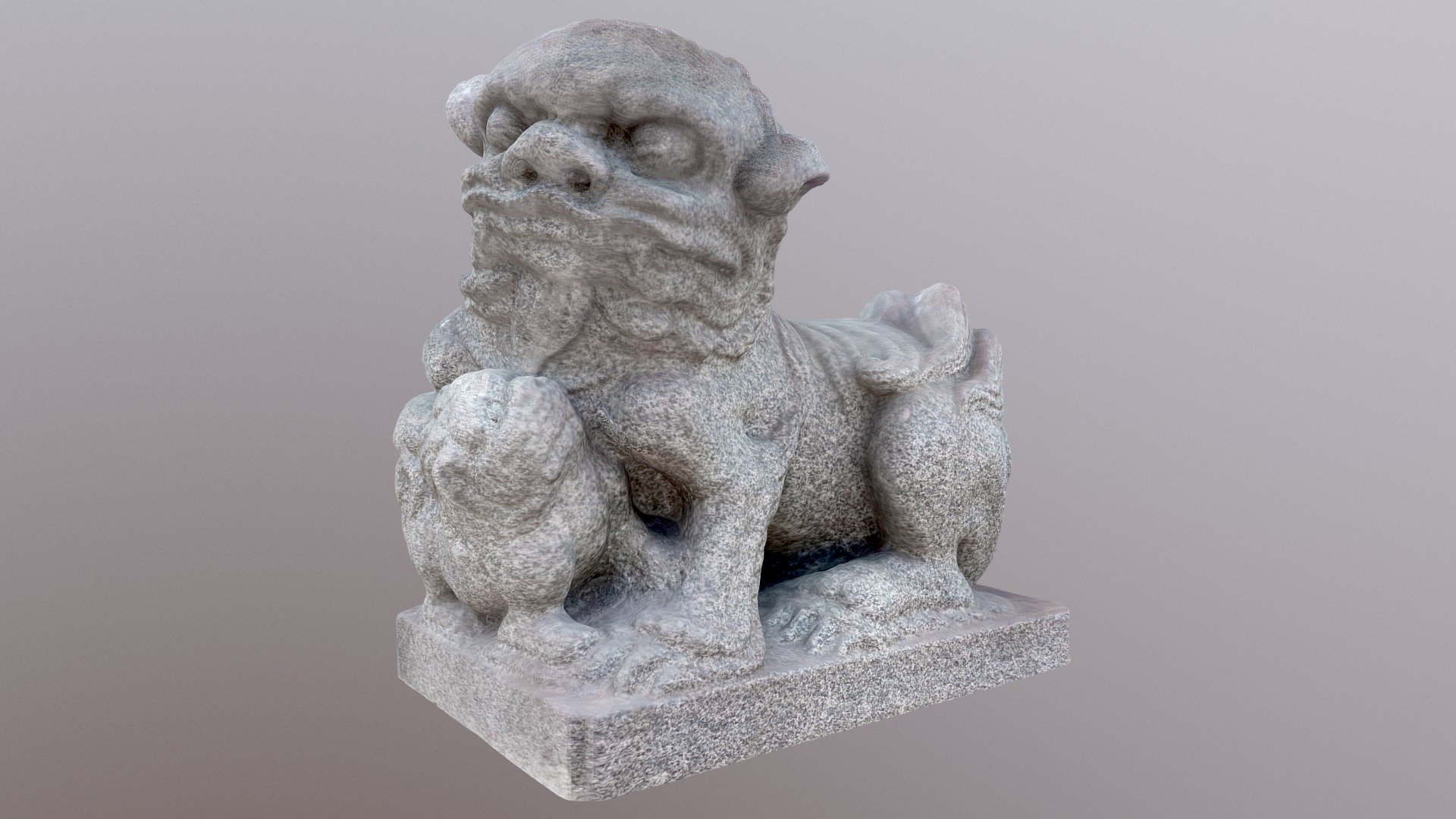 Old Chinese Guardian Lion
