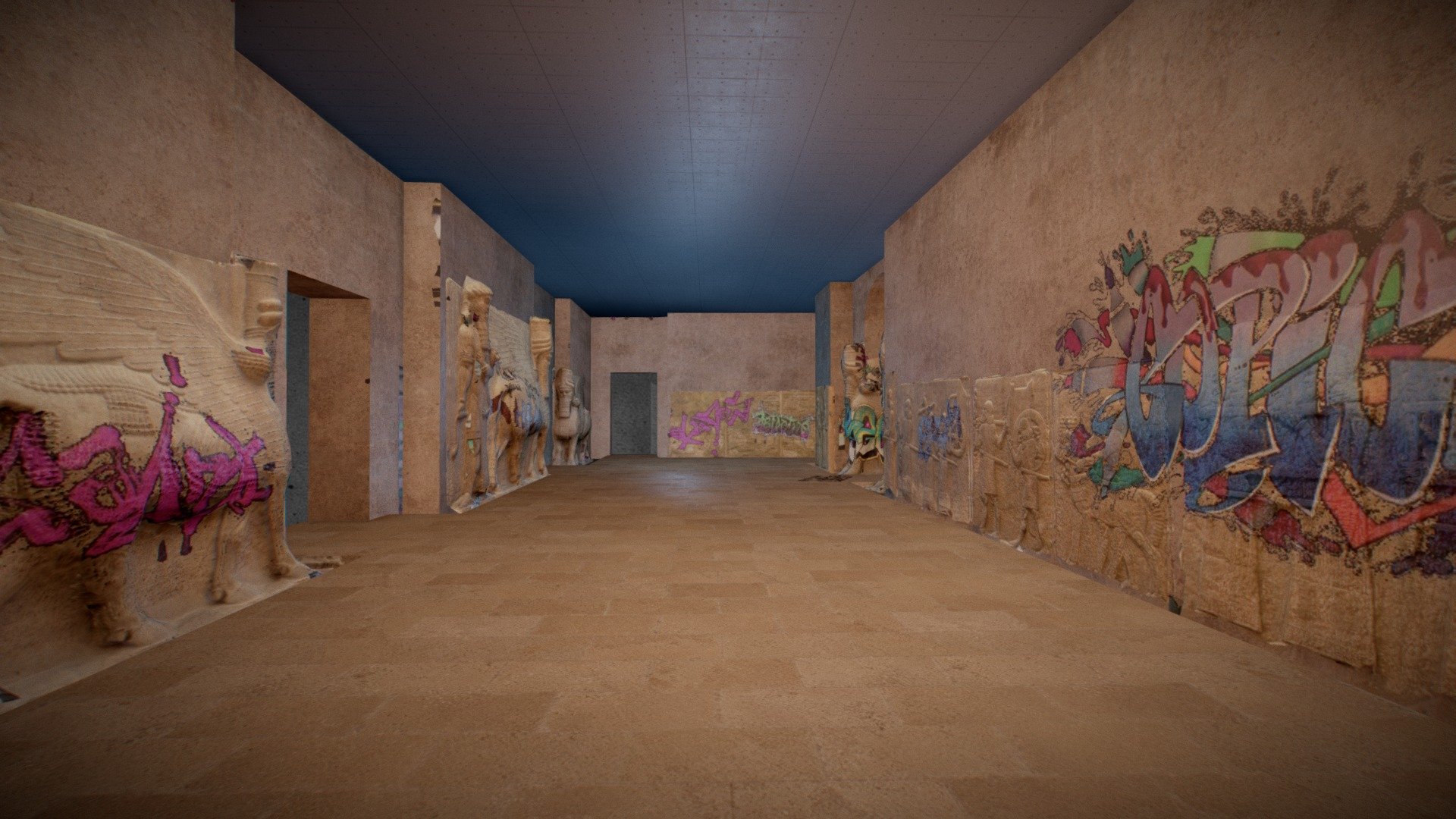Street art-ed Louvre