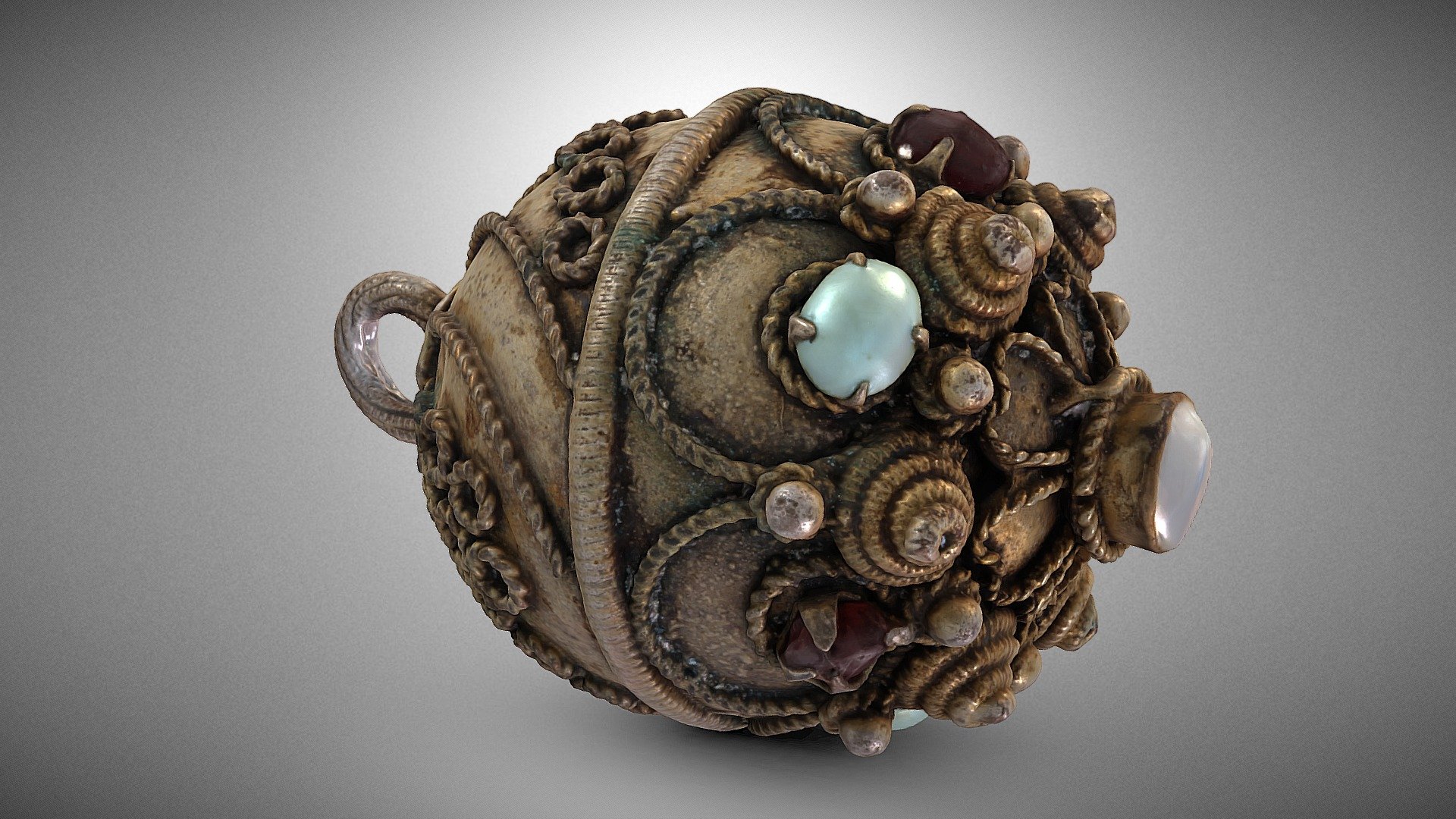 Metal “kontusz” knob