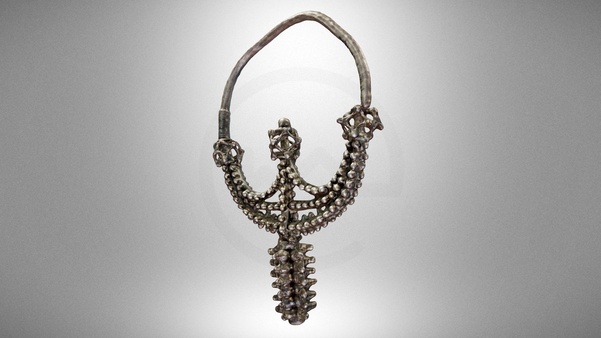 Earrings with corn pendant