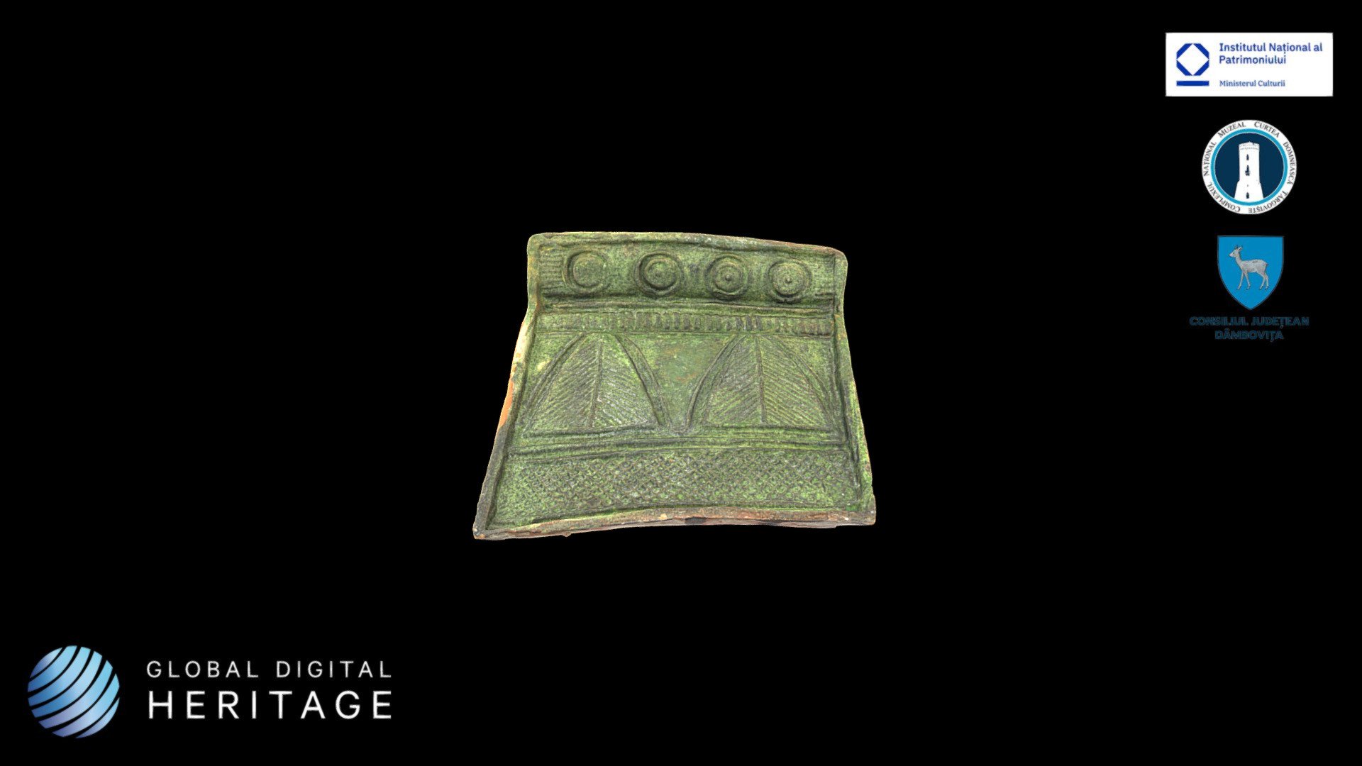 Glazed ceramic stove tile