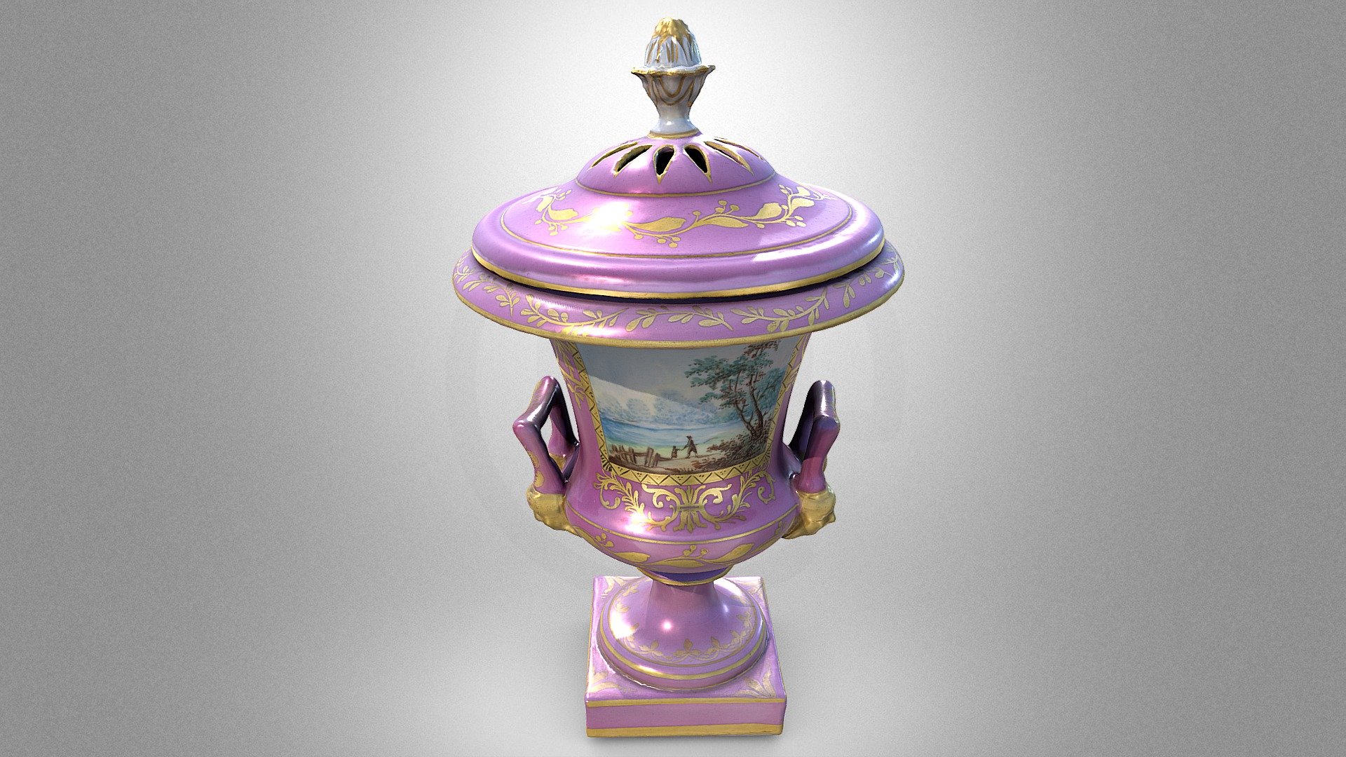 Vessel with an openwork lid