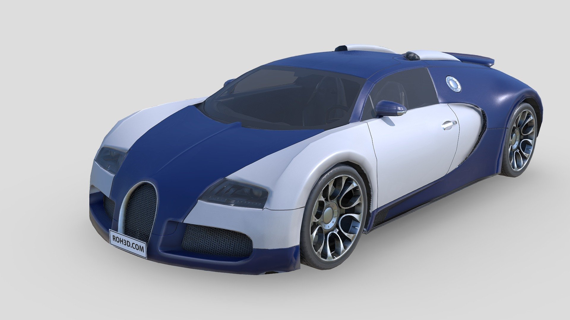 Low Poly Car - Bugatti Veyron 2010