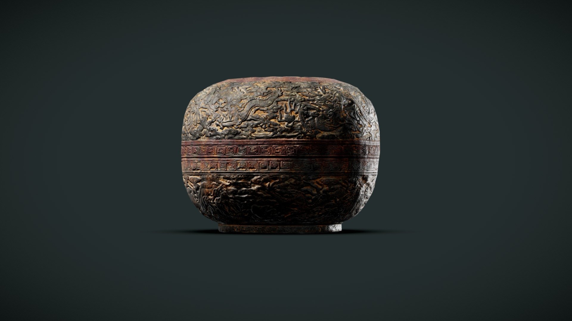 Carved lacquer box