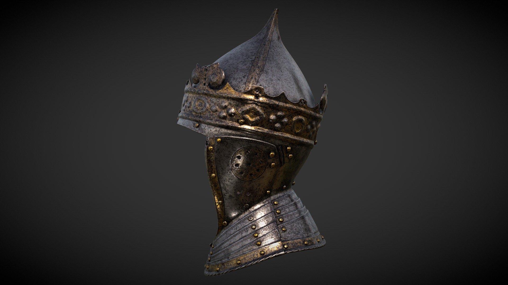 King Gustav Vasa's Helmet with a Gilt Crown