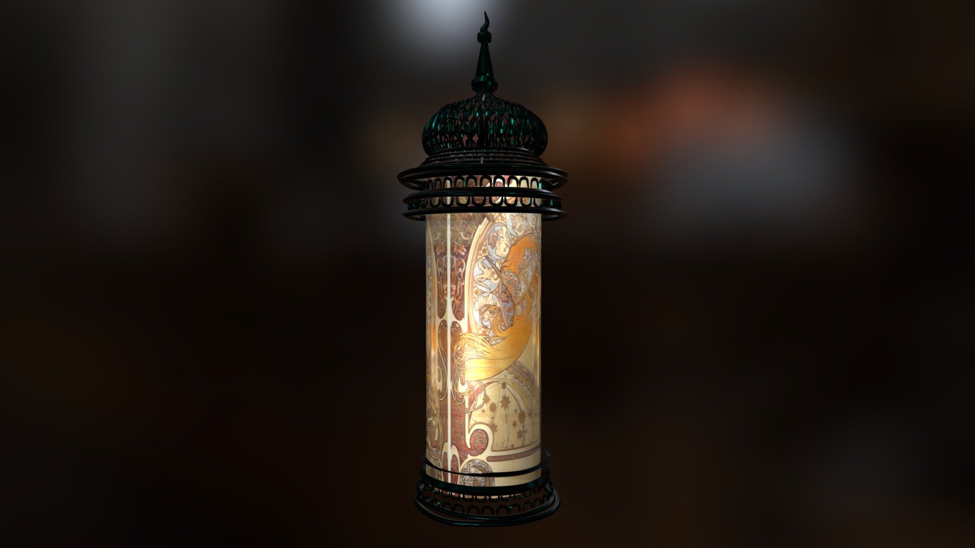 Morris Column sketch style (Alphonse Mucha)
