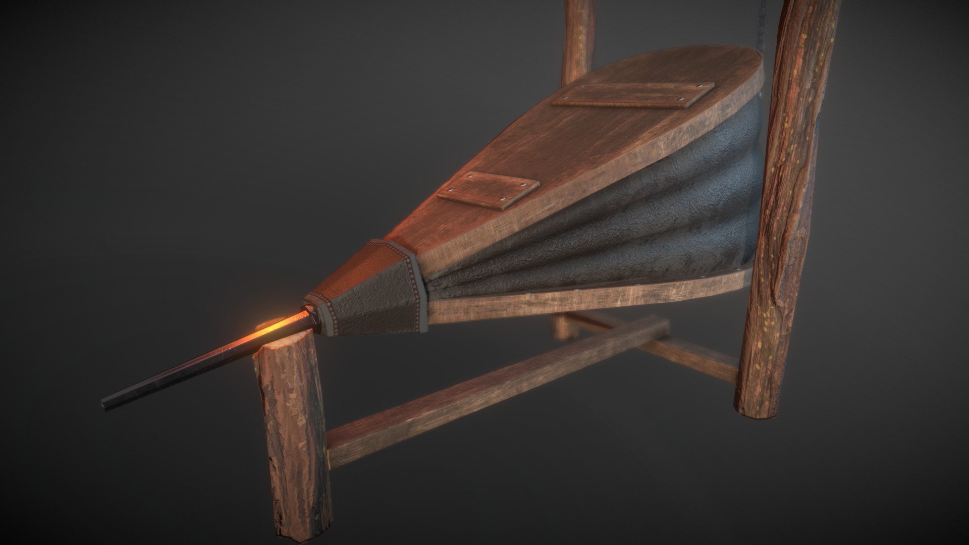 Medieval Blacksmith Bellows