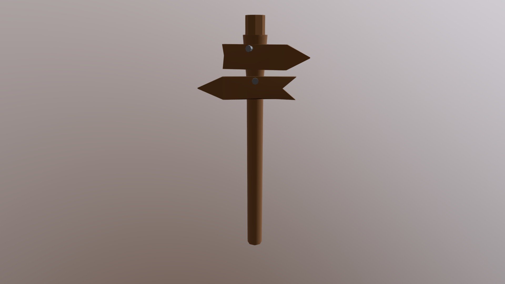 Low poly Road sign