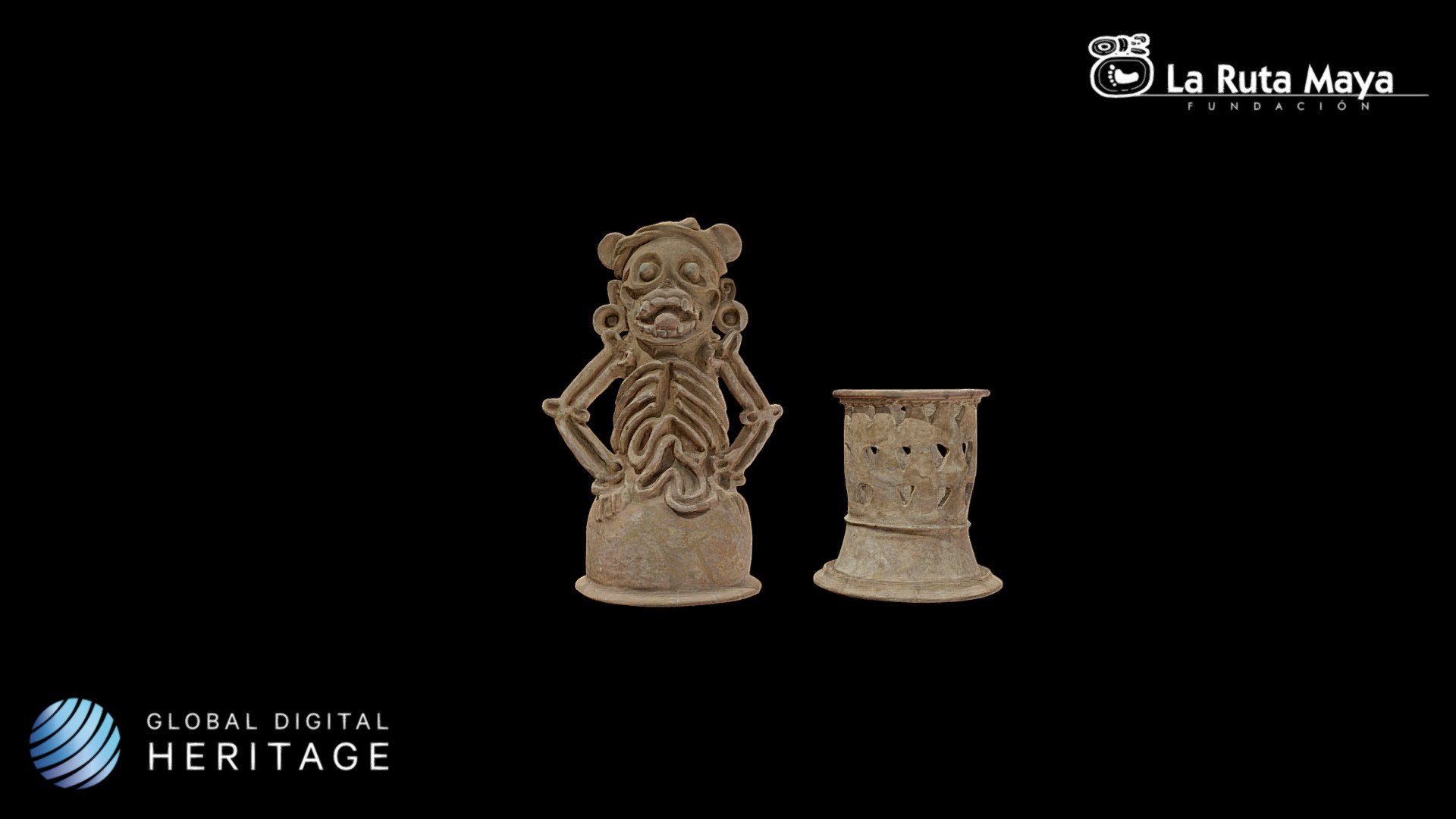 Incense Burner Featuring a Skeleton