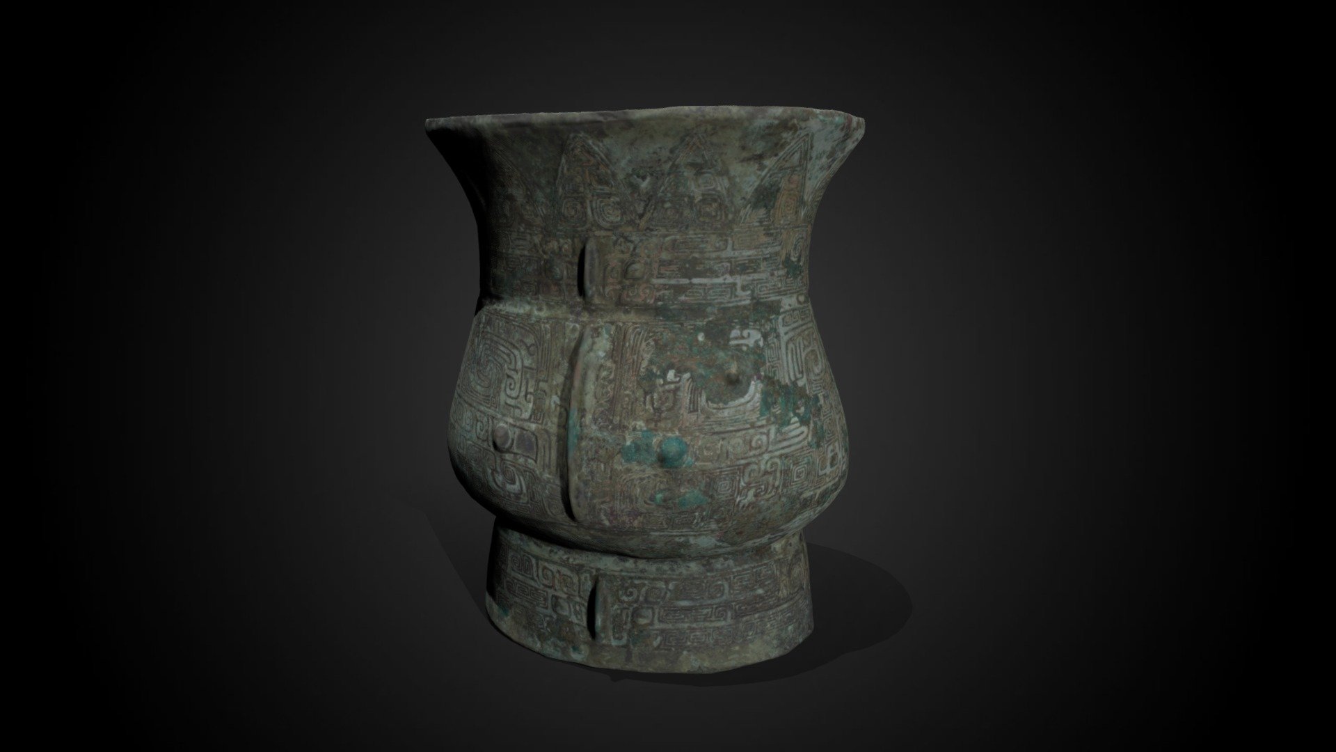 Zhi wine vessel base, 13th-12th C BCE