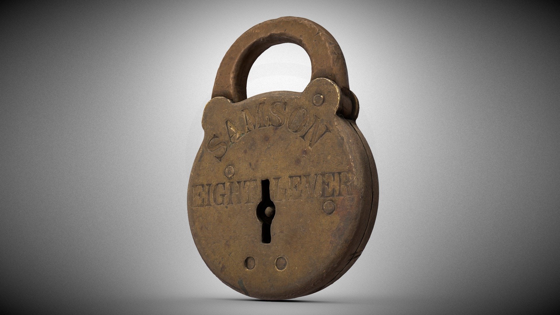 Closed shackle padlock