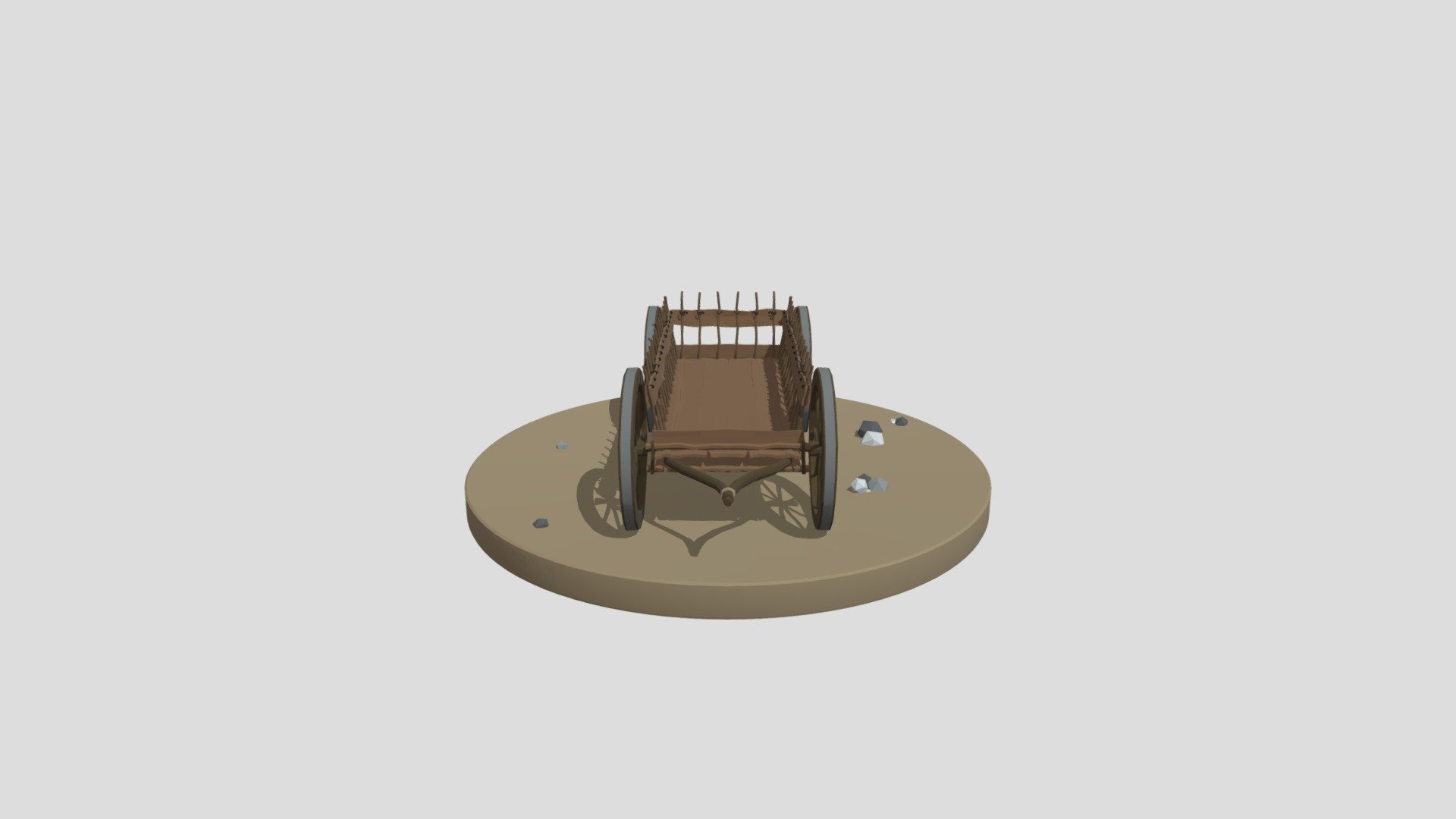 Low Poly Medieval Cart
