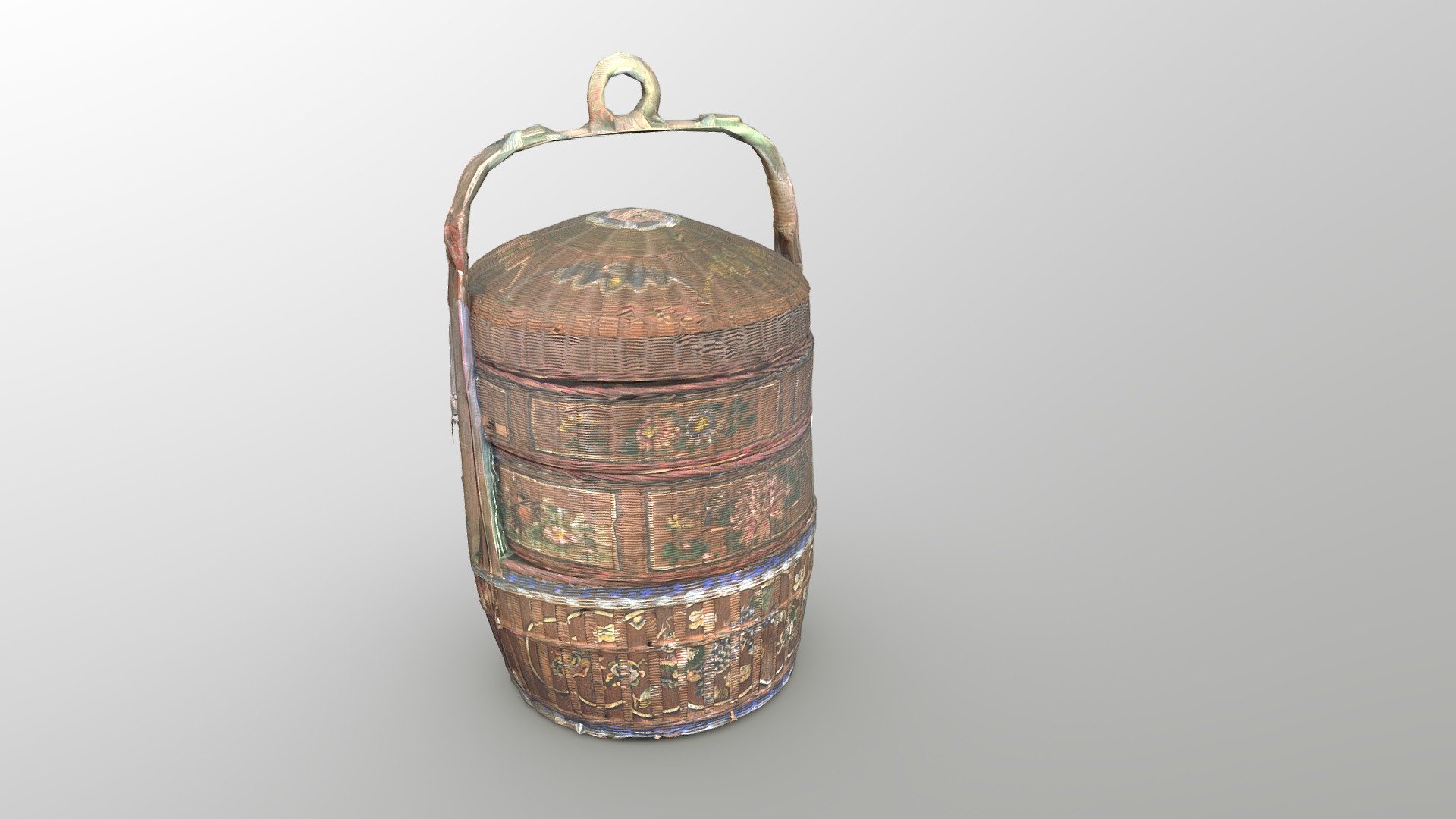 #3 Antique Chinese Basket (3 Tier)