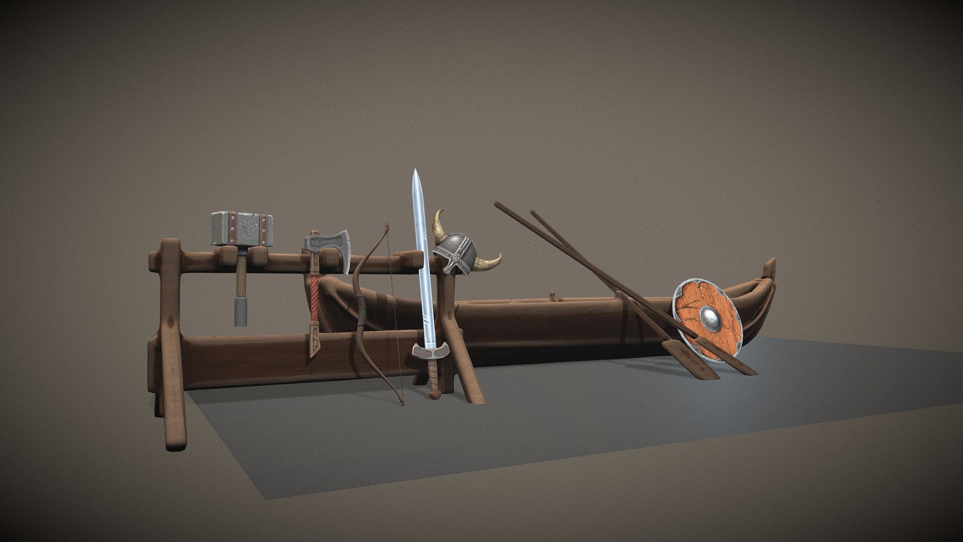 Viking Weapons and Boat Set