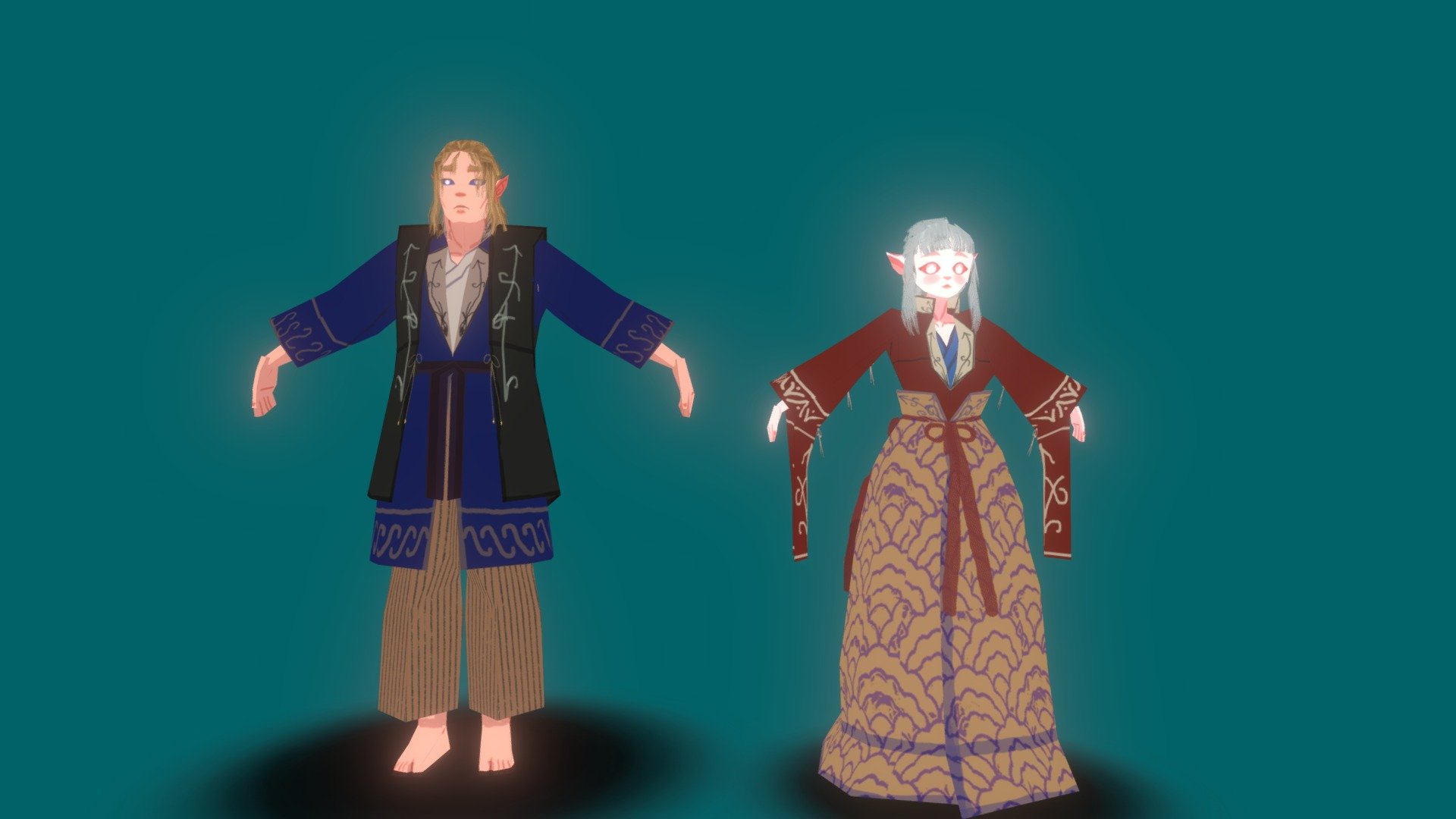 Elven Couple -PSX/PS1 style