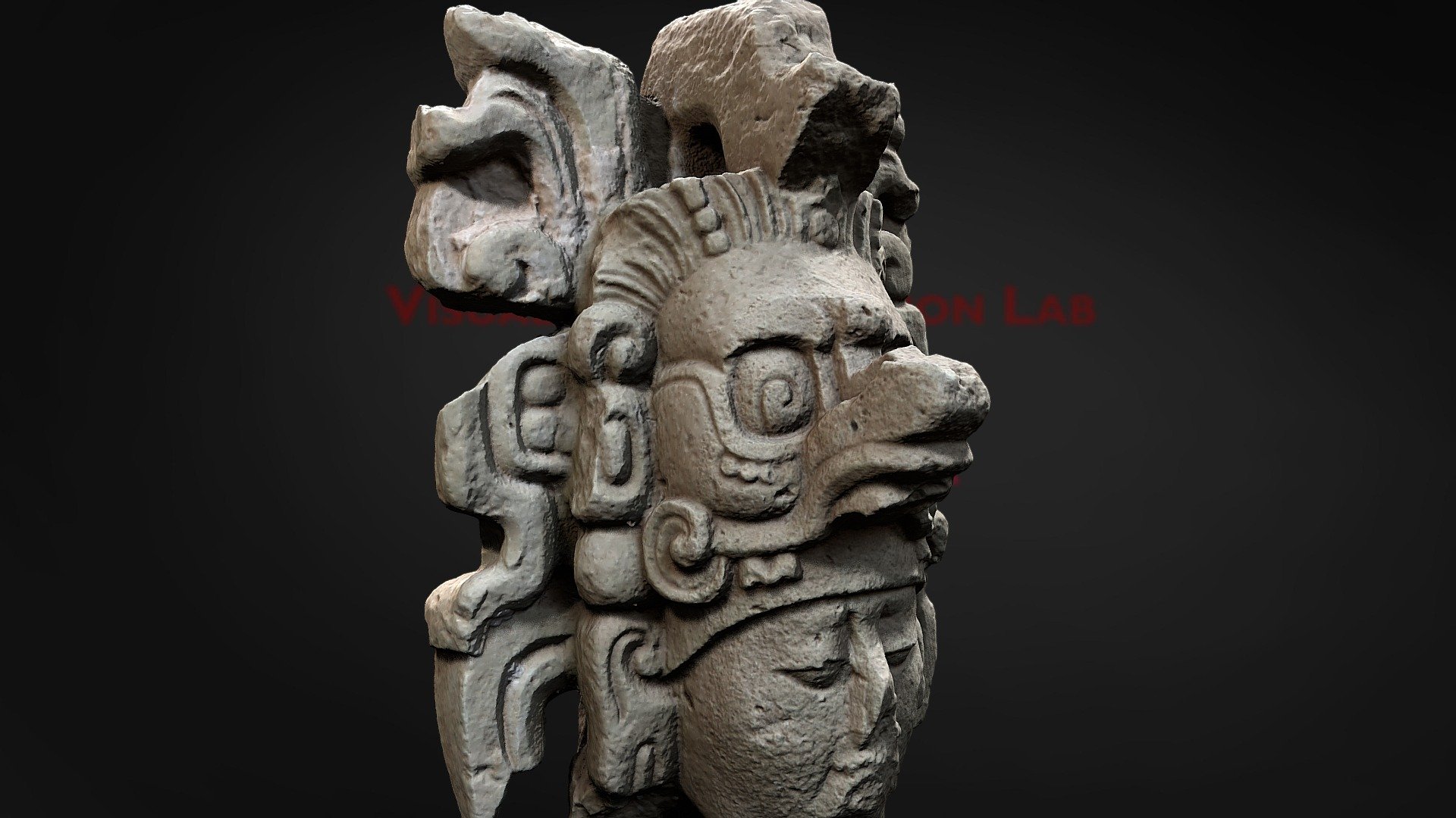 Sculptured head, Copan (printable)