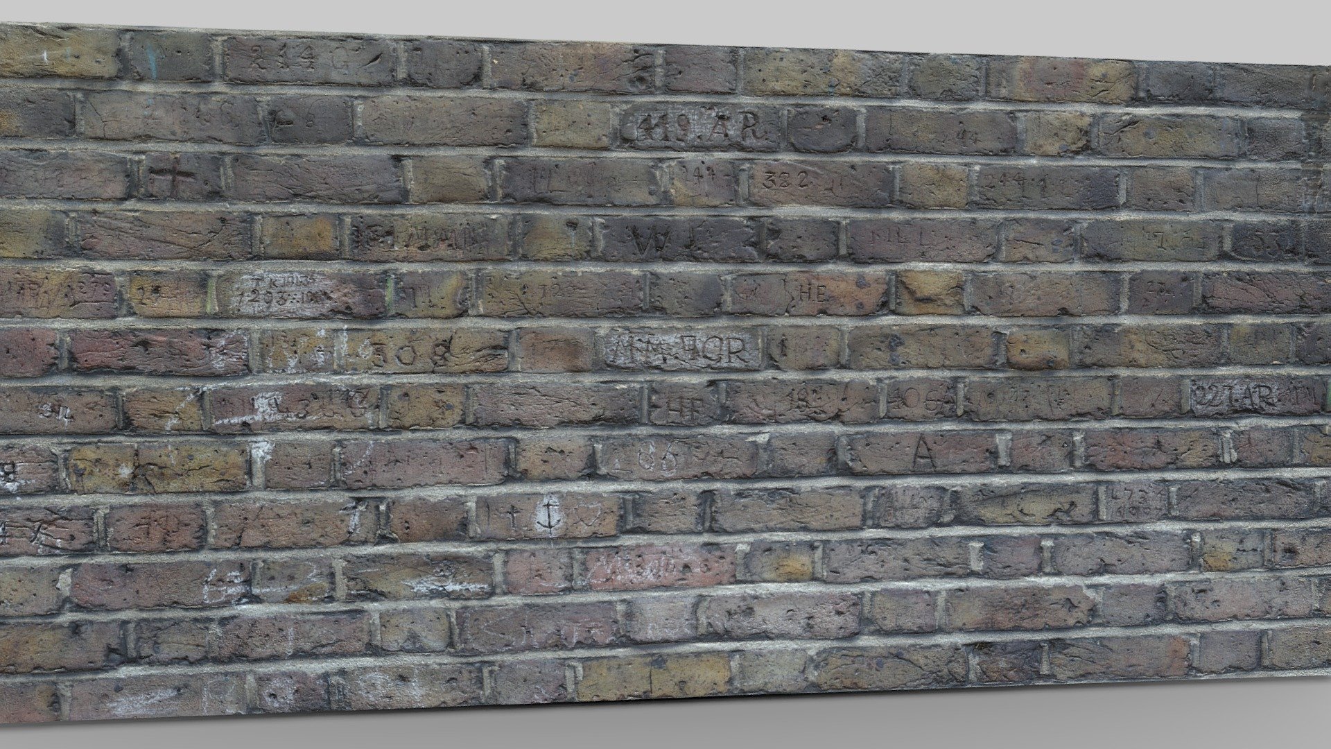 Myddelton Passage Brick Graffiti