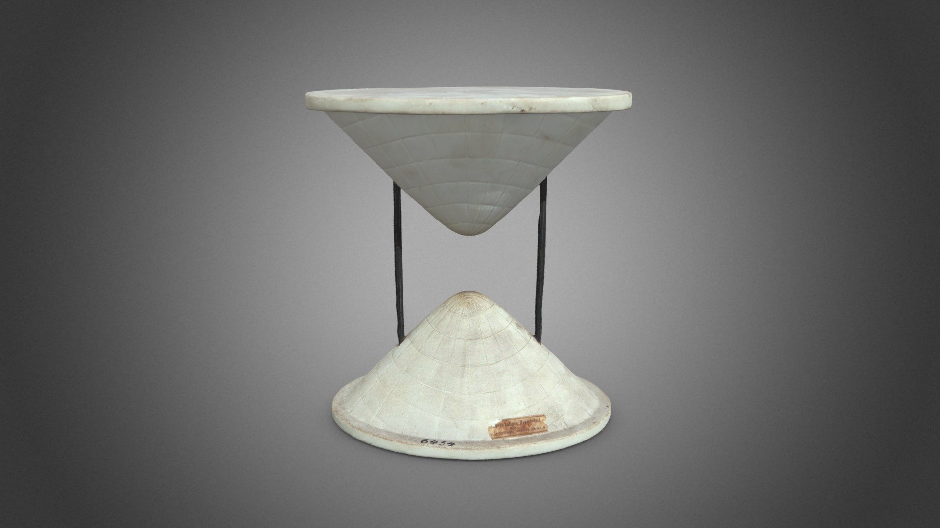 Zweischaliges Hyperboloid Gipsmodell