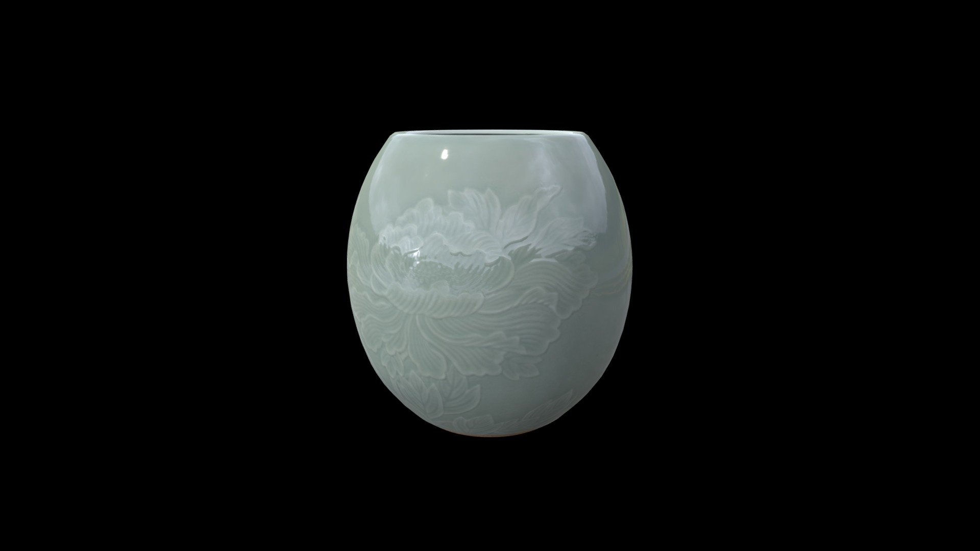 2022.197.a Water Container with Peonies