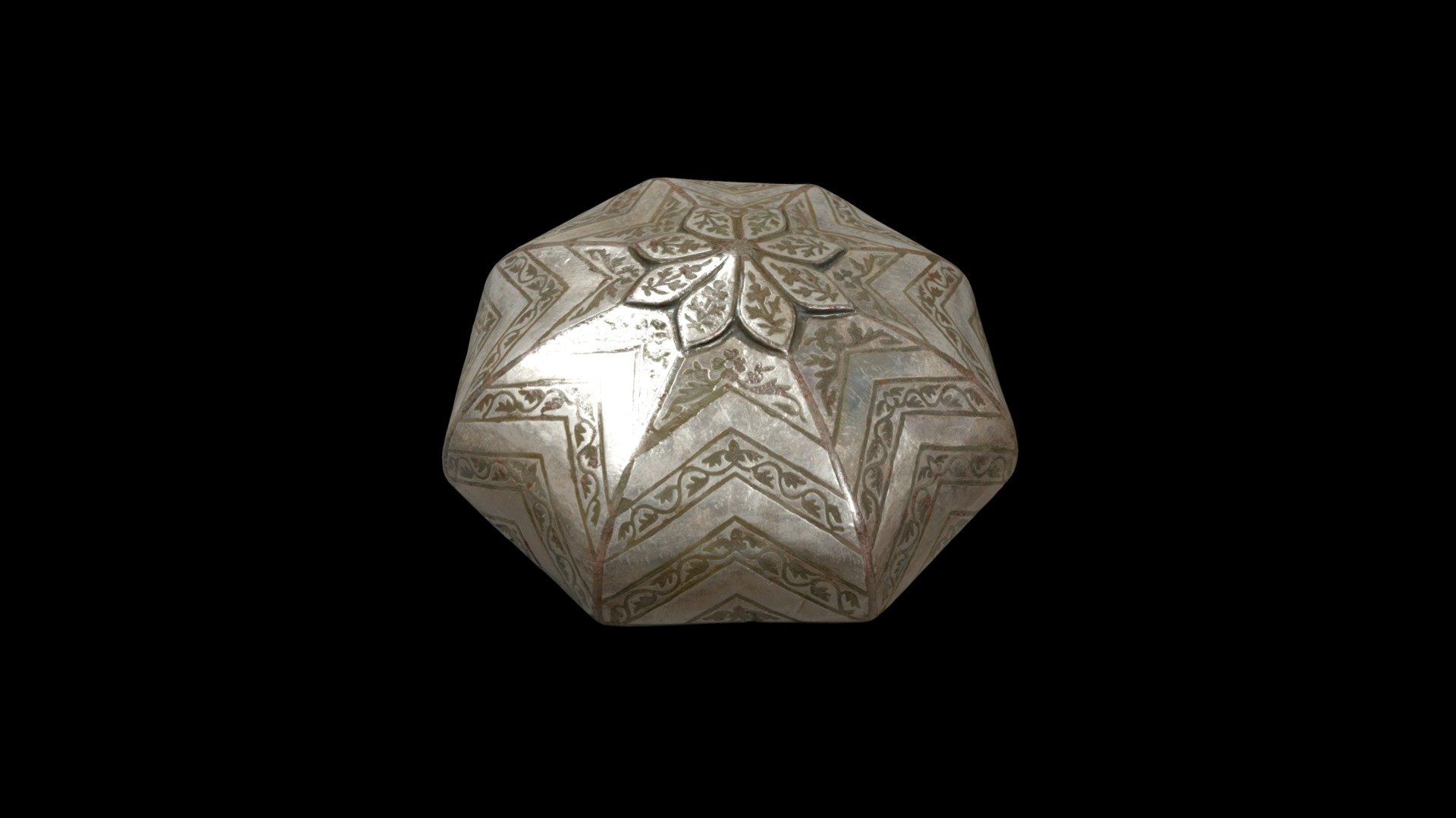 2020.206.b Bidri Pandan with Chevrons Lid