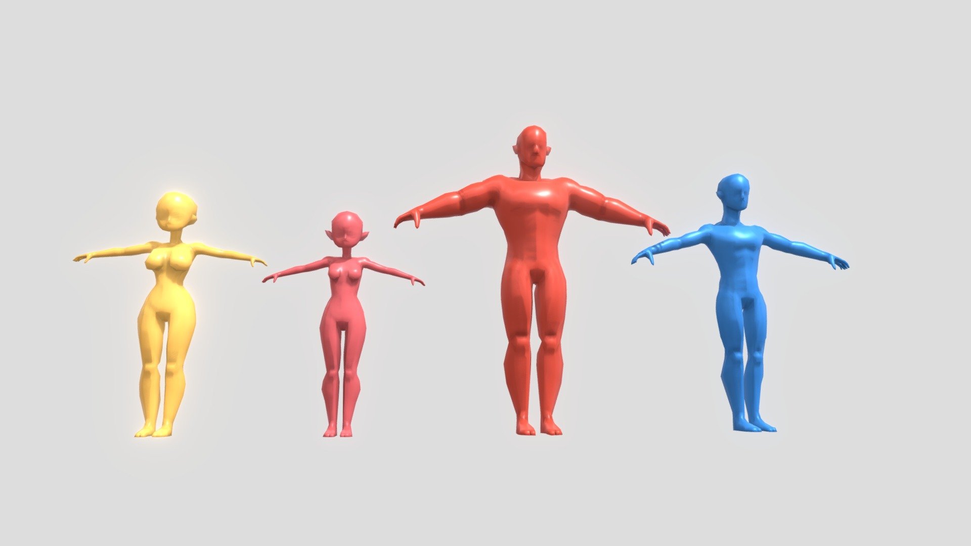 Stylized-Low poly-Basemeshes(READ DESCRIPTION)