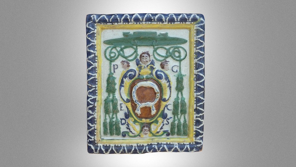Tile with the Nałęcz coat of arms