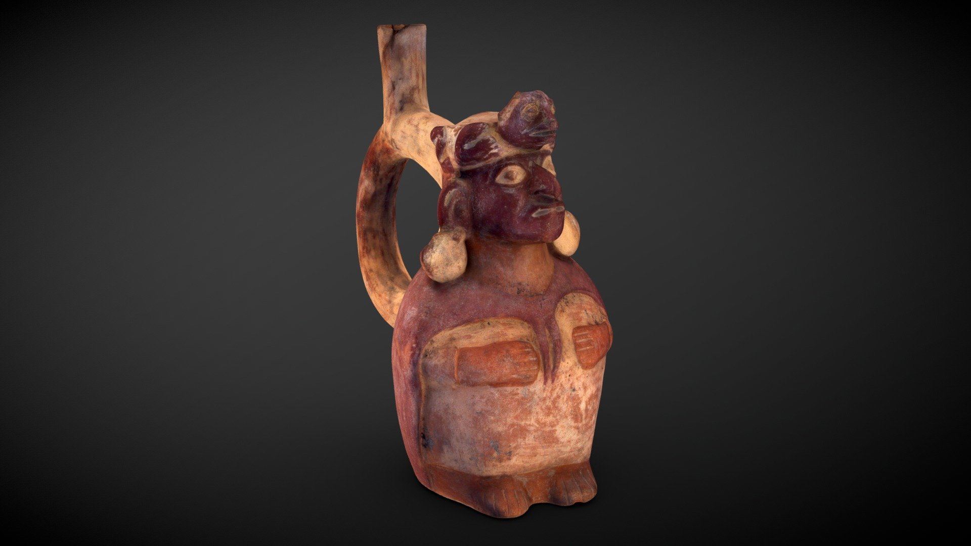 Anthropomorphic vessel of the Moche culture