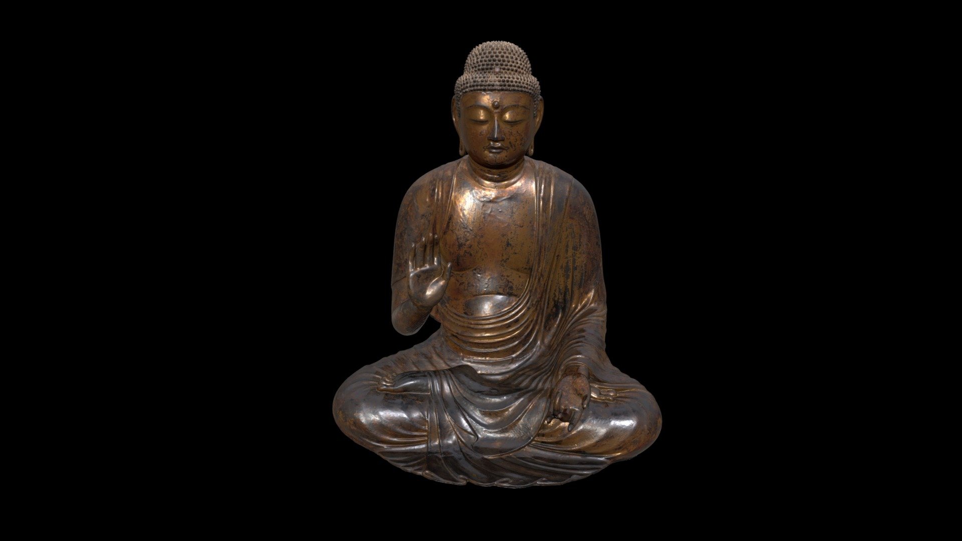 1973.85.a Seated Buddha (sculpture)