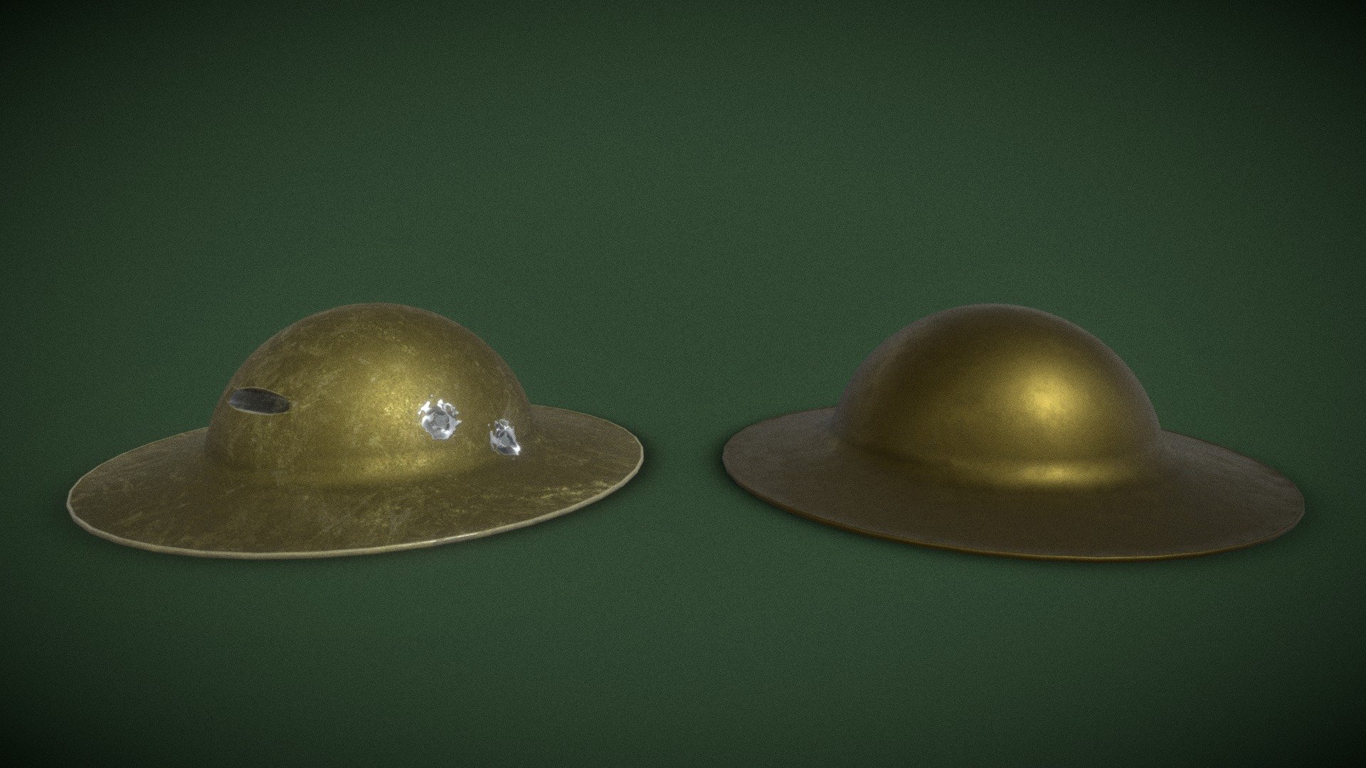 British WW1 Military Helmet (Broken and New)